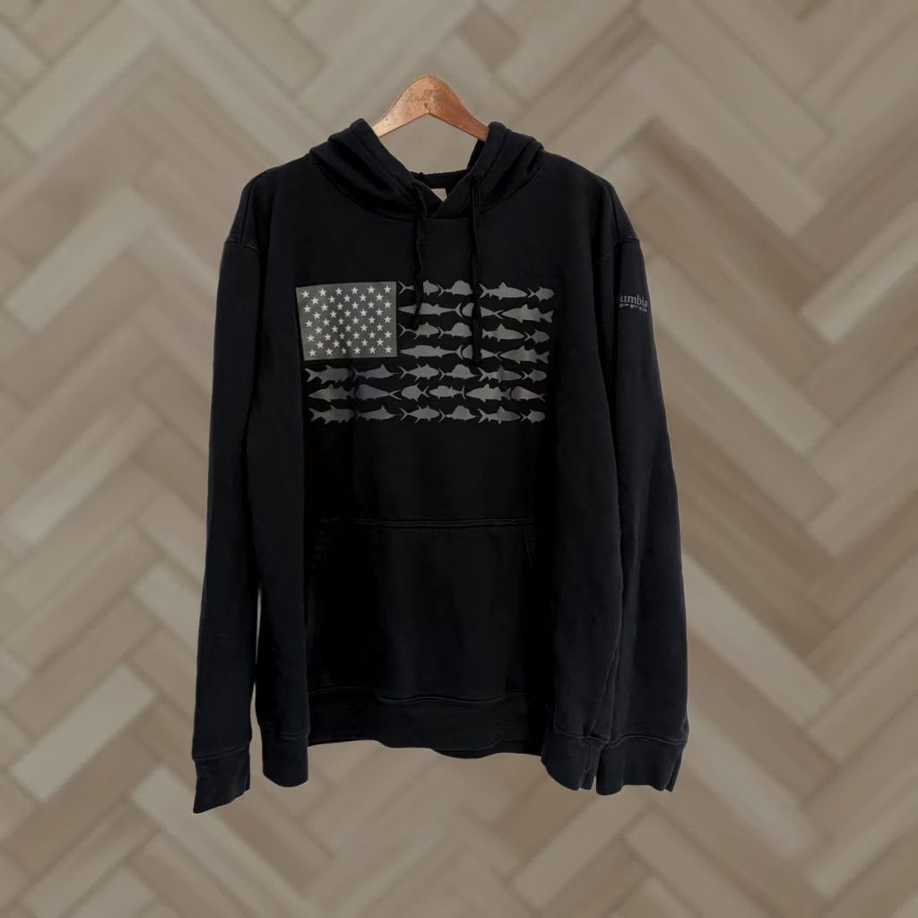 Vintage VINTAGE Columbia PFG Hoodie Fish Flag XL Men Black T-Shirt Mens XL Size US XL / EU 56 / 4 - 1 Thumbnail