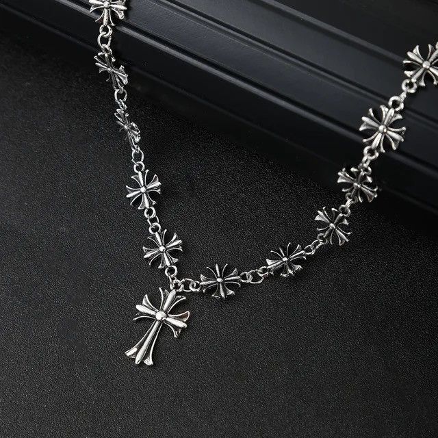 Jewelry Punk Cross Chain Pendant Necklace For Man Woman Size ONE SIZE - 1 Thumbnail