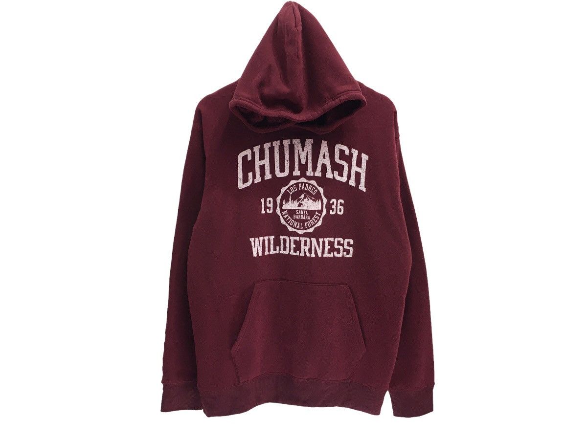 image of Chumash Wilderness Sweater Hoodie in Maroon, Men's (Size Large)