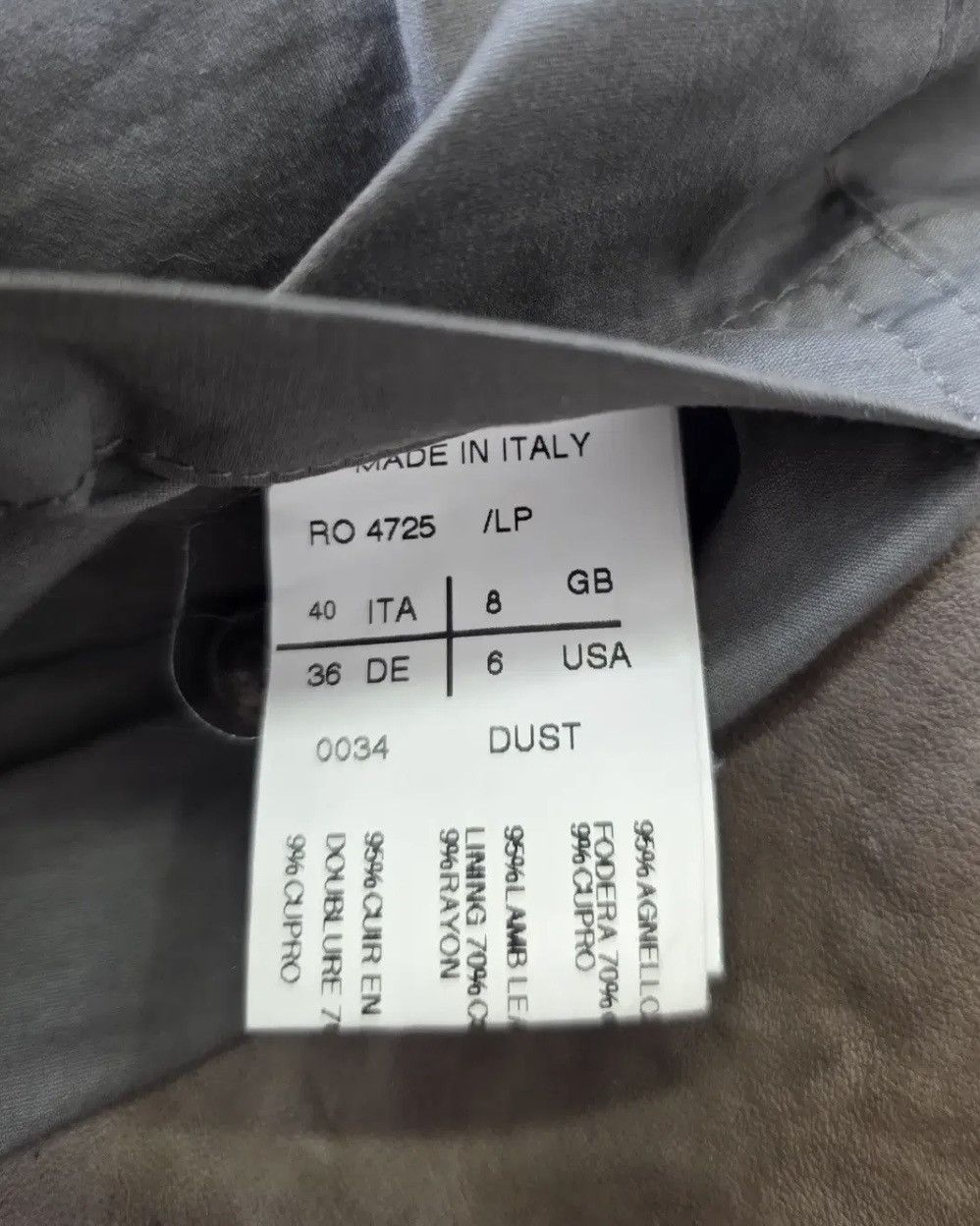Rick Owens Rick Owens Lambskin Leather Jacket Size S / US 4 / IT 40 - 10 Thumbnail