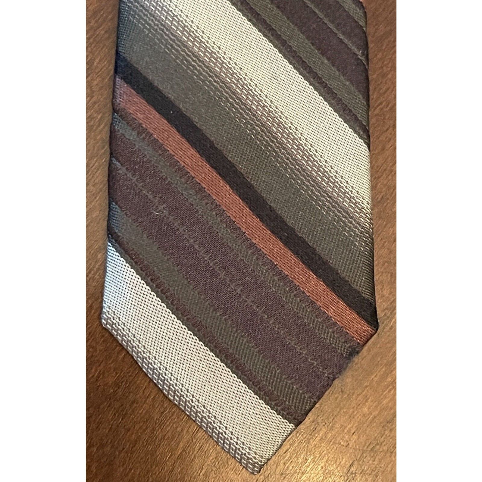 Other Paul Dione Green Brown 100% Silk Made In China Size ONE SIZE - 6 Thumbnail