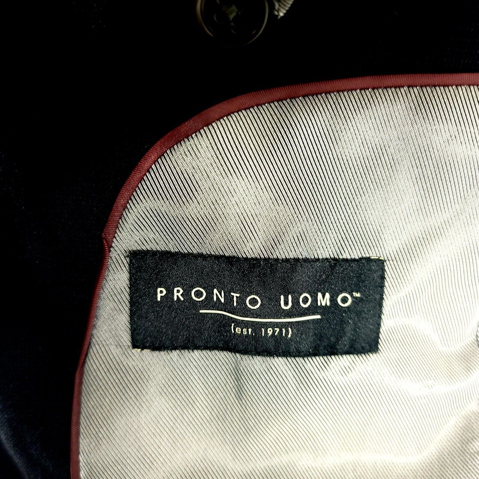 Pronto Uomo Pronto Uomo Wool Polyester 2 Button Blazer 38S Blue Tagged 4 Size 38S - 7 Thumbnail