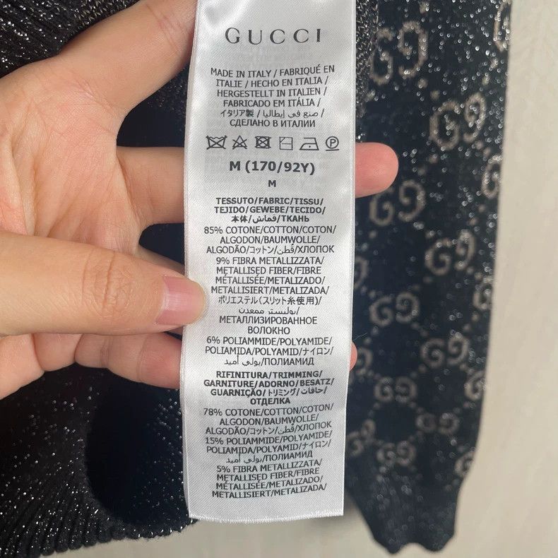 Gucci GucciDouble G full-print gold silk cardigan sweater 2503-Ne Size US M / EU 48-50 / 2 - 4 Thumbnail