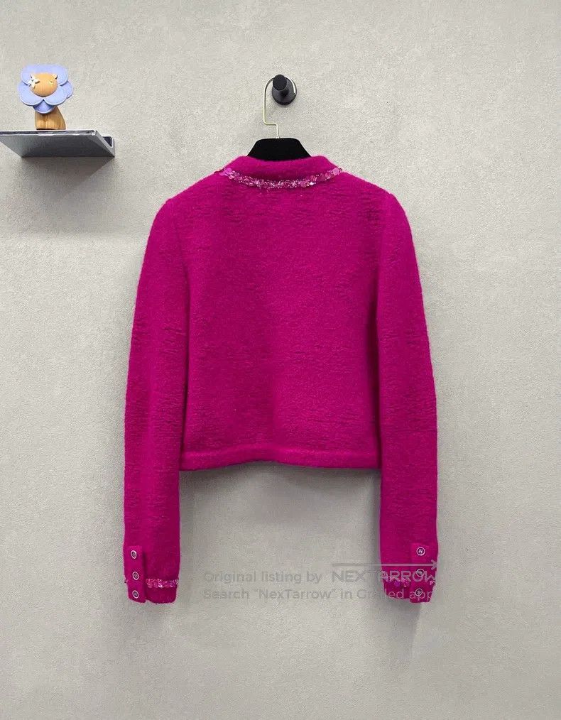 Chanel Chanel Gaoding handmade pearl rose pink cardigan jacket Size XXS / US 00 / IT 34 - 2 Thumbnail