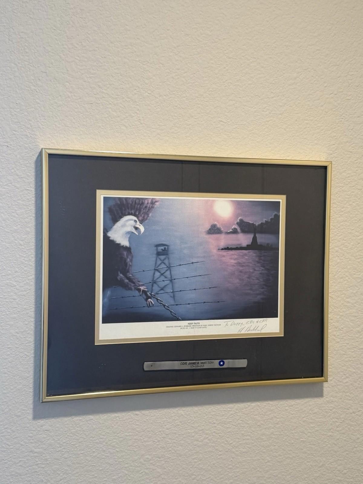 Designer Edward L. Hubbard Keep Faith Signed Duffy Hutton Vietnam POW Size ONE SIZE - 2 Thumbnail