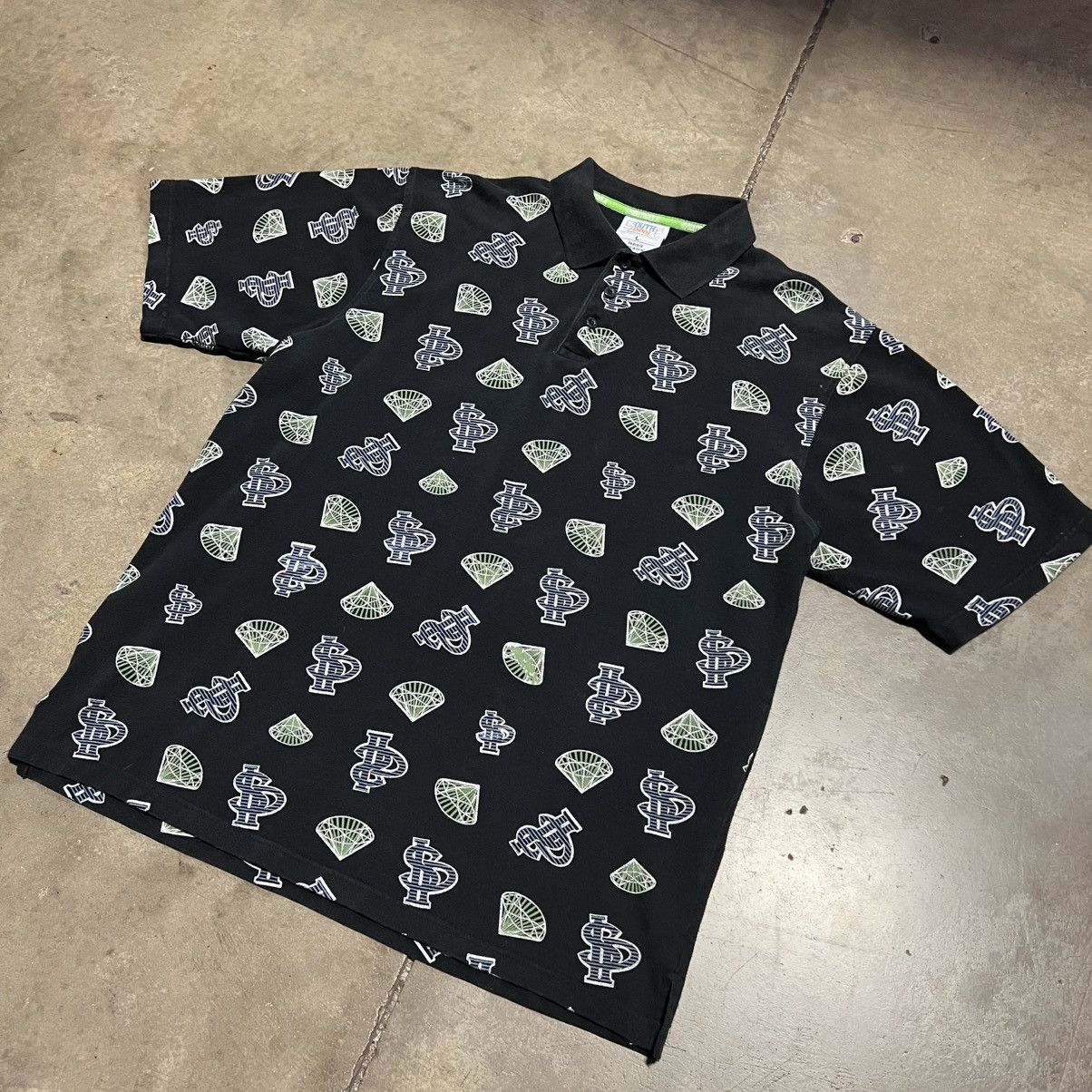 Southpole Vintage SouthPole Polo Shirt AOP Diamond Skater Mall Y2K Size US L / EU 52-54 / 3 - 2 Thumbnail
