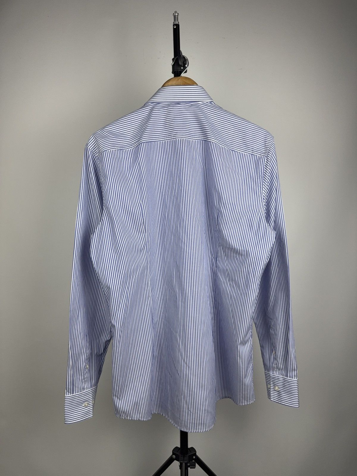Hugo Boss Luxury 00s Hugo Boss Striped Shirt Blue Slim Fit 42 16.5 L Size US L / EU 52-54 / 3 - 6 Thumbnail