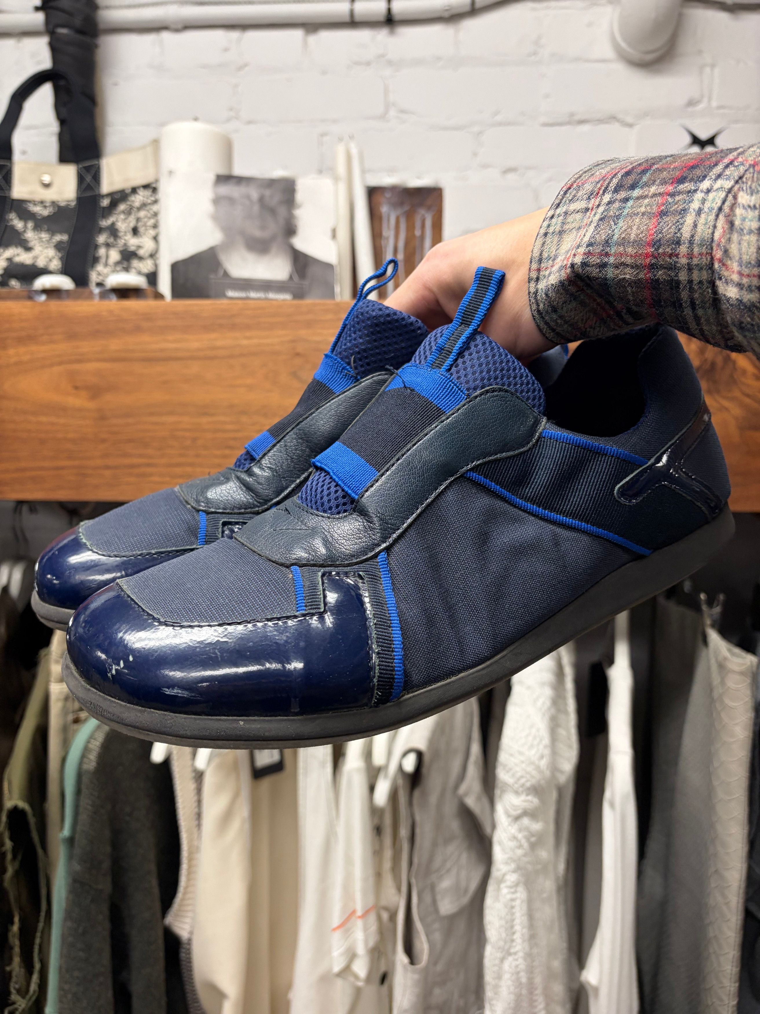 Miu Miu Vintage Miu Miu Men’s Blue Sporty Low Top Sneakers Size US 10 / EU 43 - 1 Thumbnail