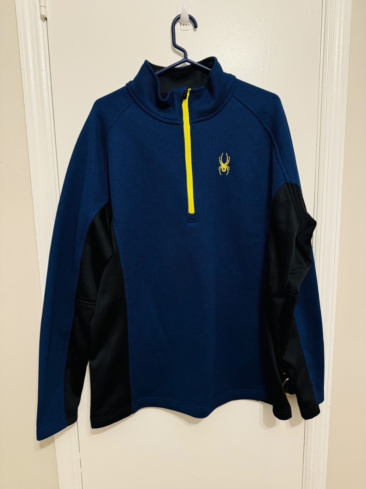 Spyder Spyder Mens Pullover Jacket Sz XXL Blue Yellow Quarter Zip Size US XXL / EU 58 / 5 - 1 Thumbnail