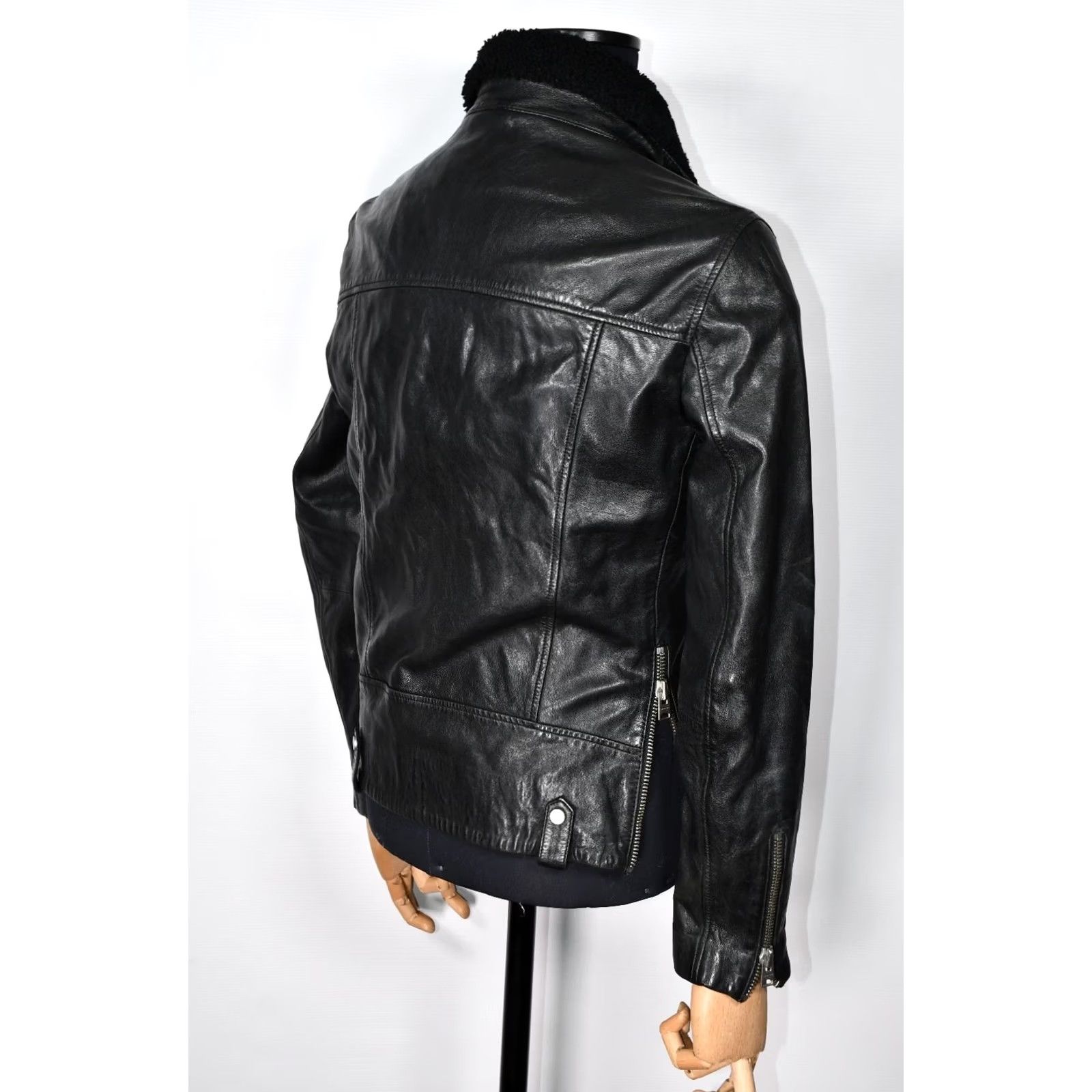 Allsaints AllSaints Prospect Leather Biker Jacket Black M Mens Jacket Leather Streetwear Front Zip Zipper Casual 90s Event Vintage: No Size US M / EU 48-50 / 2 - 5 Thumbnail