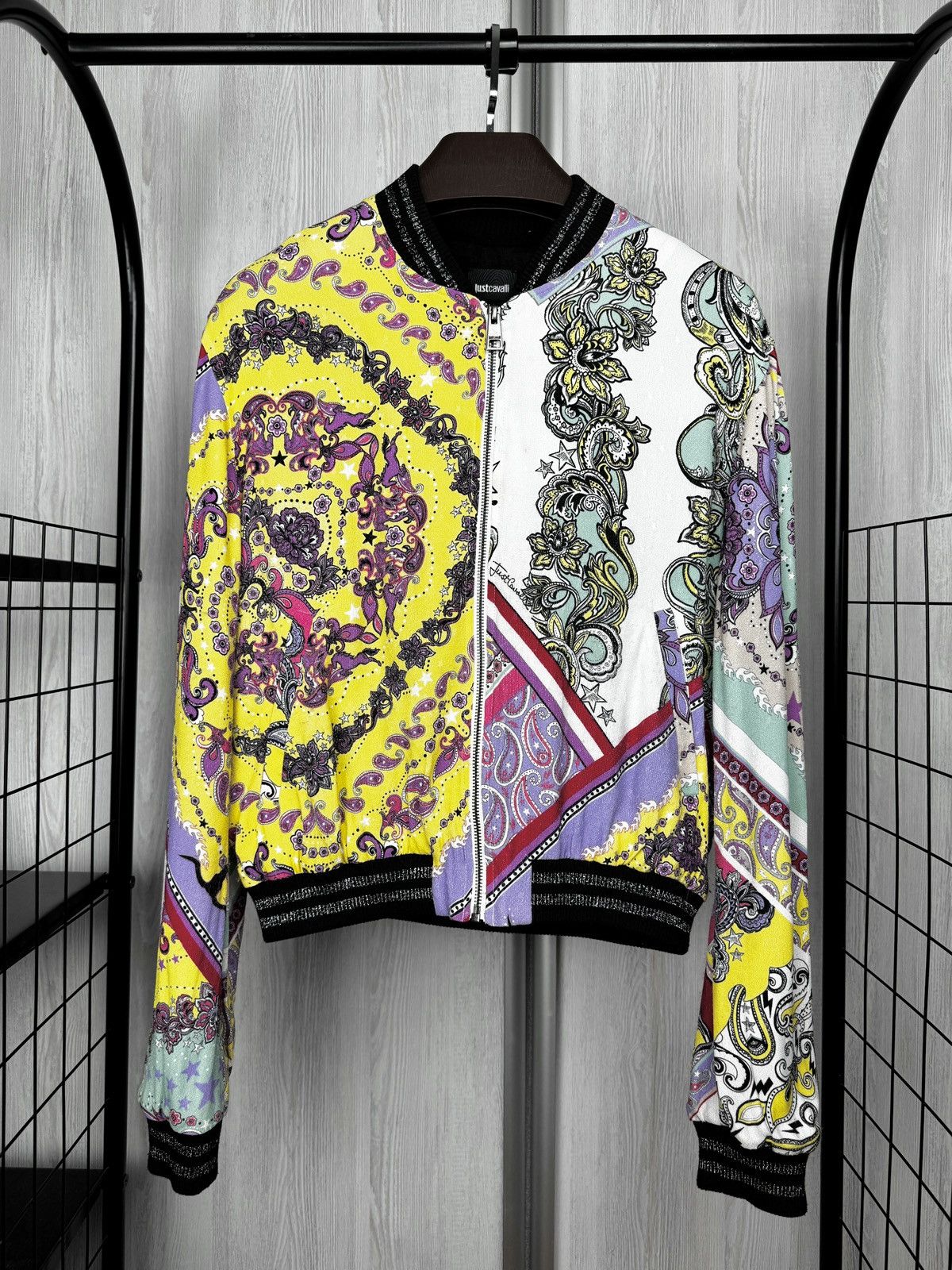 Just Cavalli Just Cavalli Multicoloured Paisley Viscose bomber jacket 44 Size M / US 6-8 / IT 42-44 - 2 Thumbnail