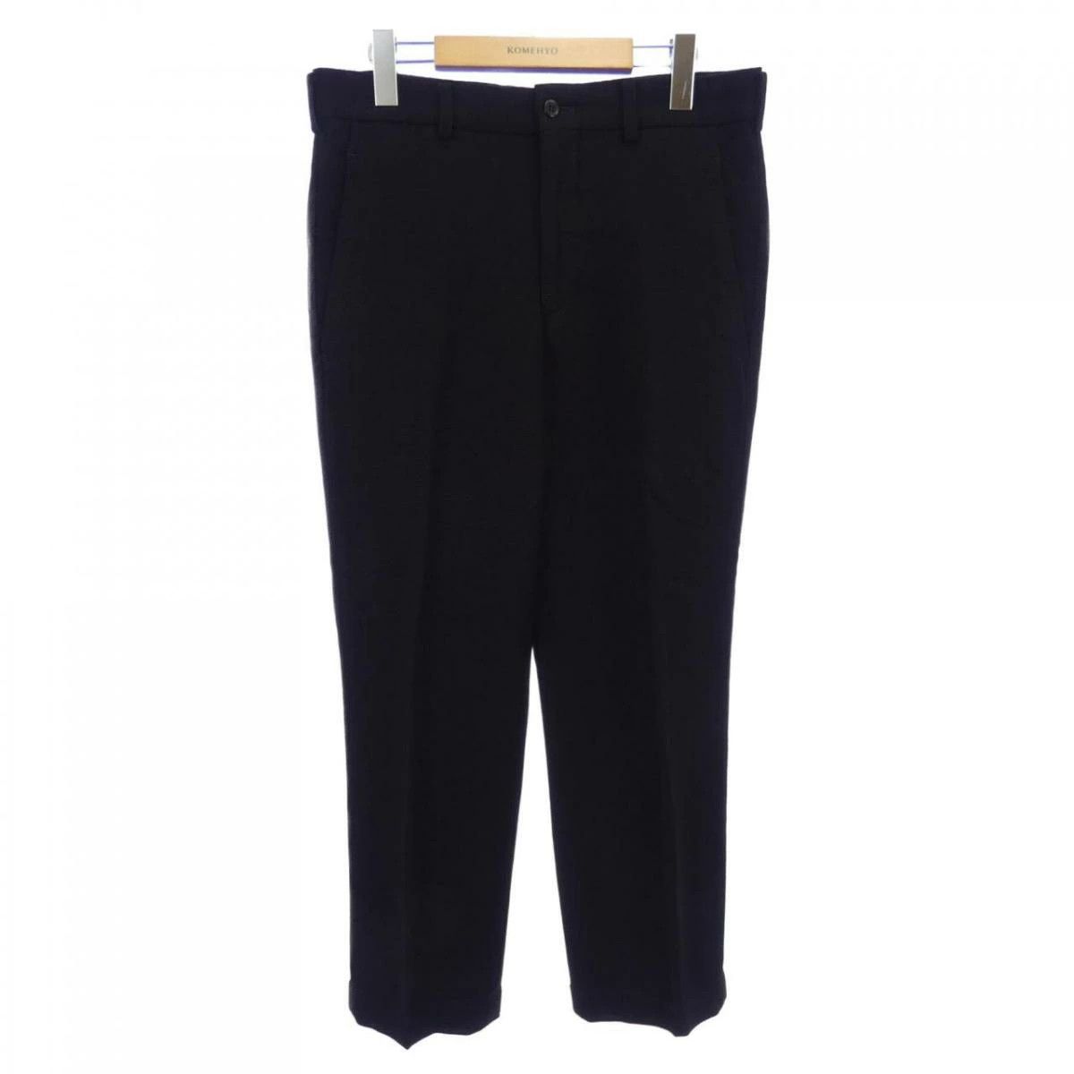 Comme des Garcons Casual Pants Plain Zipper Wide Pattern Rayon Black Size US 32 / EU 48 - 1 Thumbnail