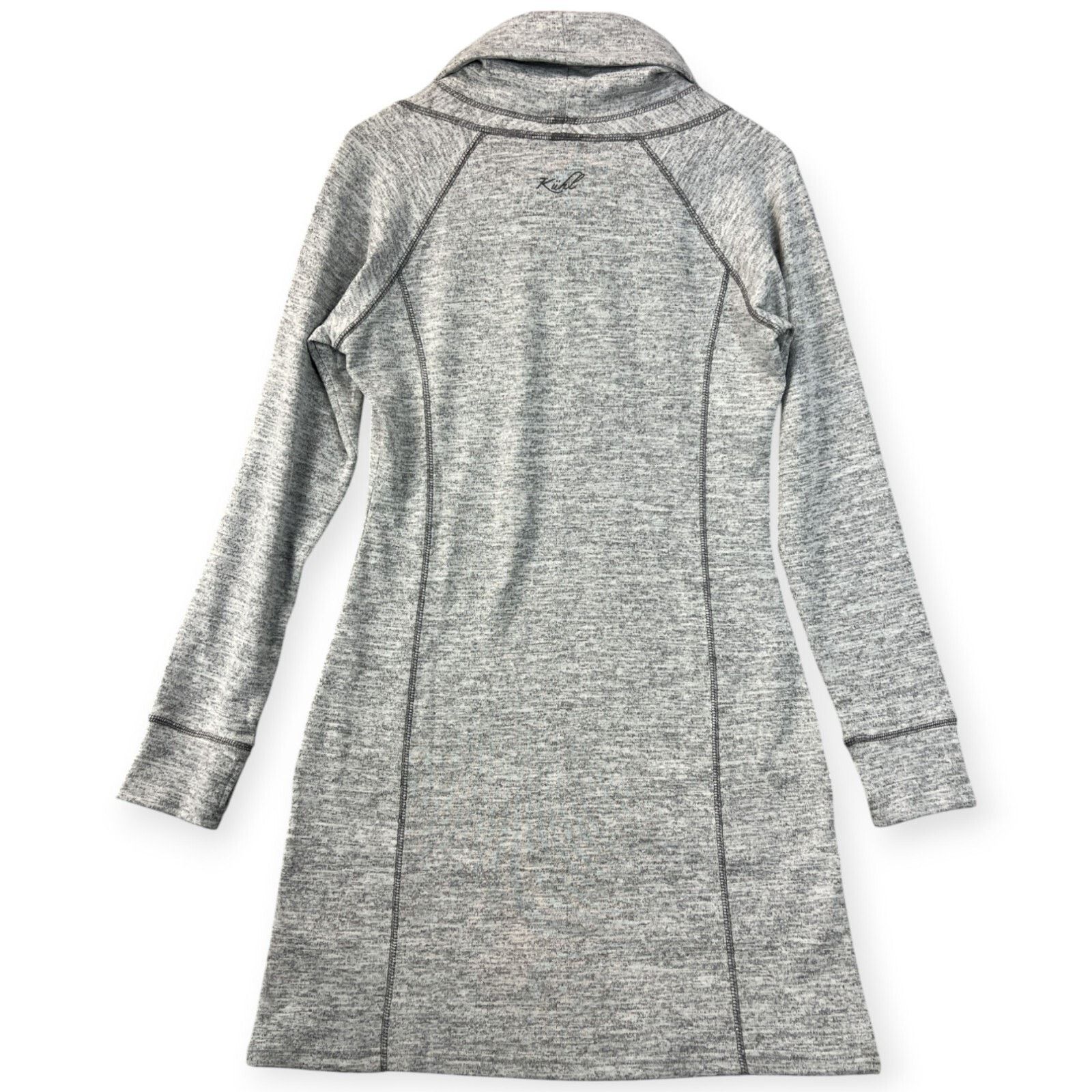 Kuhl Kuhl Womens Lea Dress Sweater XS Heather Gray Cowl Neck Size XS / US 0-2 / IT 36-38 - 7 Thumbnail