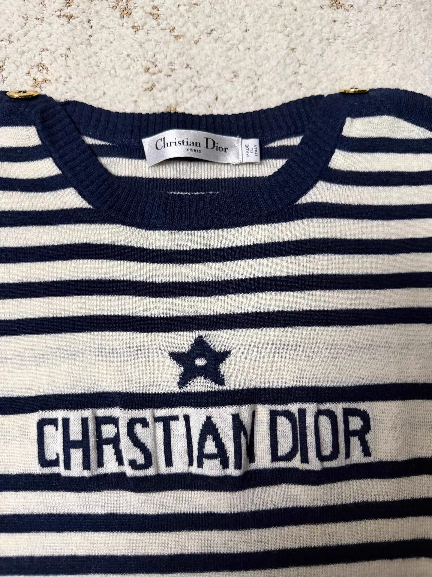 Dior DIOR Navy Knit Sweater 40 Size M / US 6-8 / IT 42-44 - 2 Thumbnail