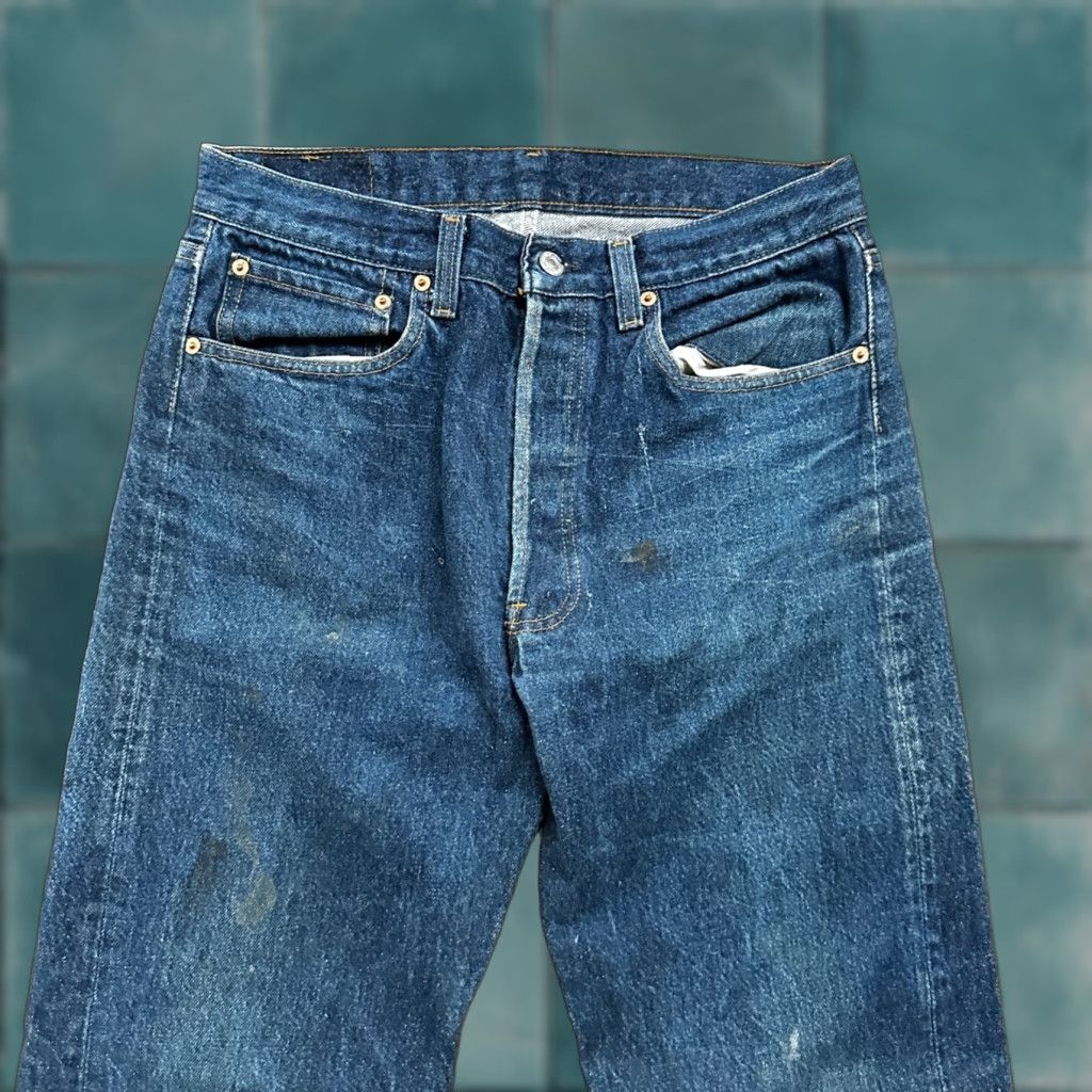 Levi's VINTAGE Levi's 501 Jeans Button Fly 33x36 USA Tag Blue Straight 90s Mens Pants Regular Jeans Size US 33 - 1 Thumbnail