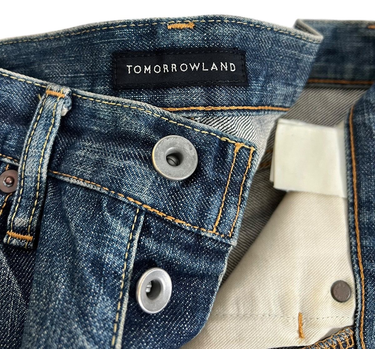 Tomorrowland Vintage Tomorrowland Mud Wash Selvedge Jeans Size 29" - 6 Thumbnail