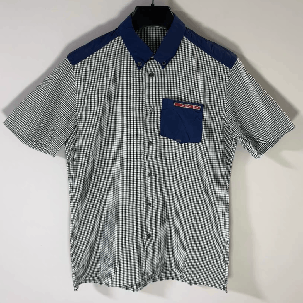 Prada Sz 39 Prada Plaid Joint Red Label Shirt Size US M / EU 48-50 / 2 - 1 Thumbnail