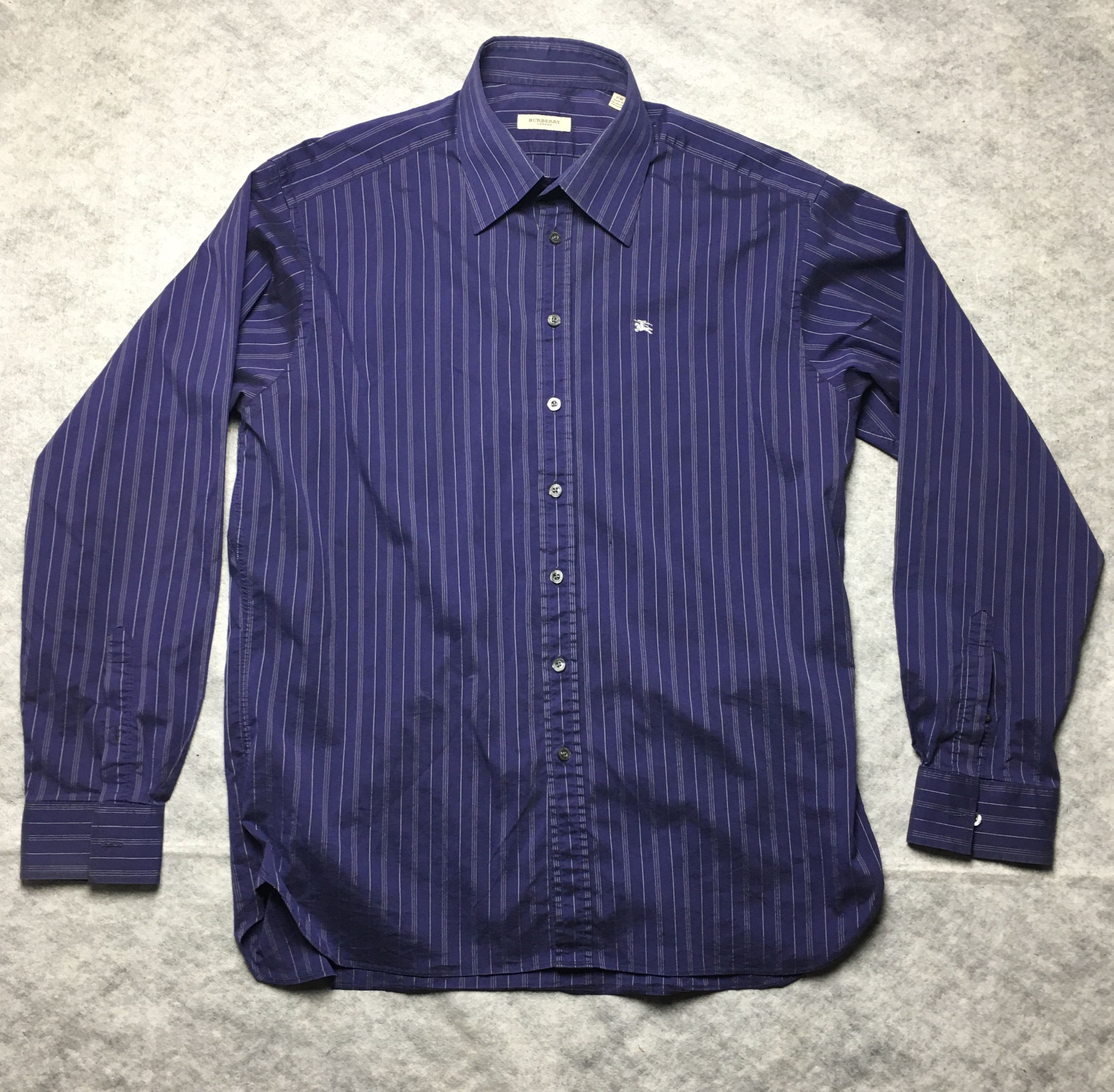 Burberry Burberry London Vintage Striped Shirt 43/17 Size 44S - 1 Thumbnail