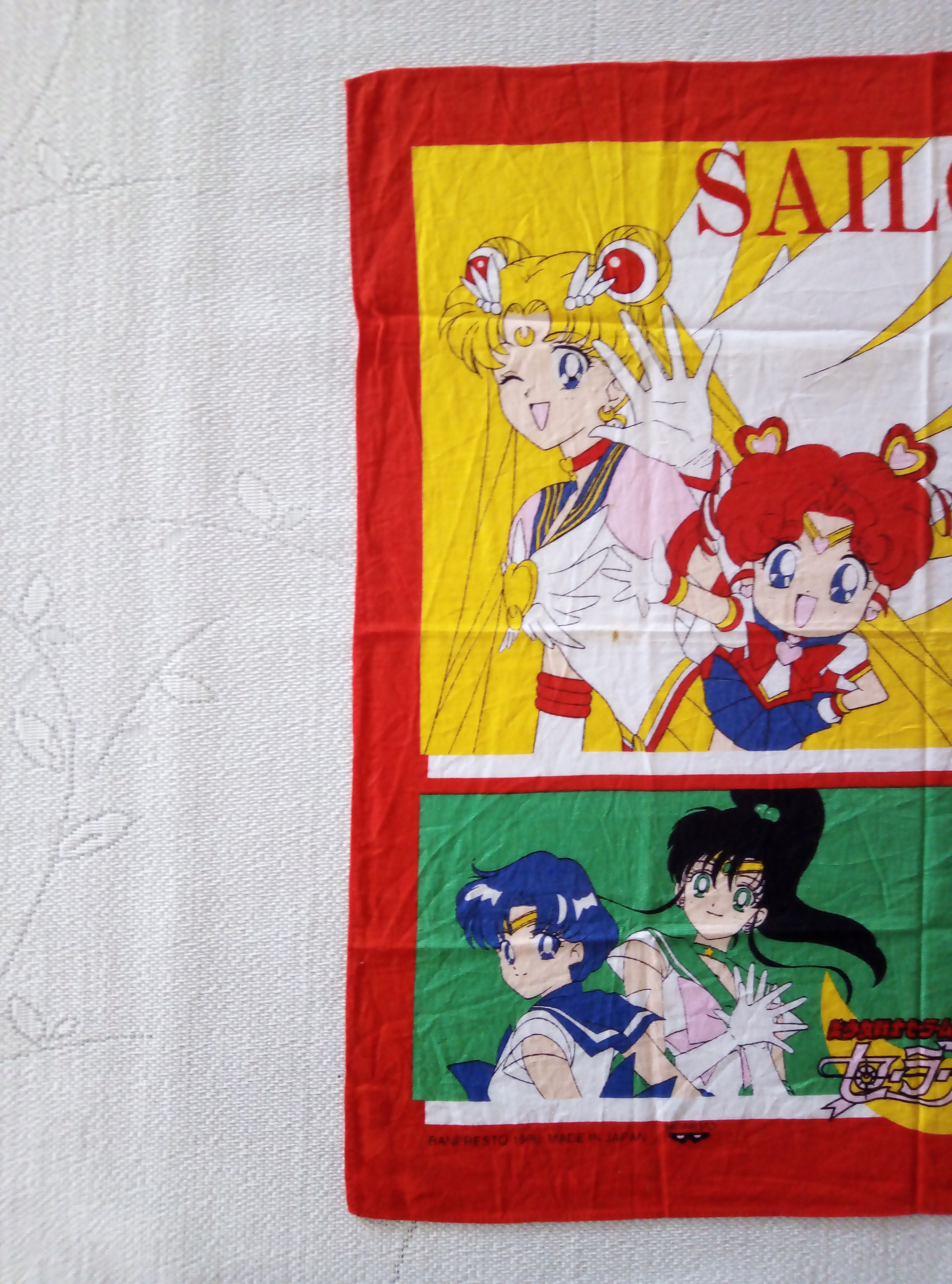 Anime RARE 1996 sailormoon vintage bandana handkerchief Size ONE SIZE - 3 Thumbnail