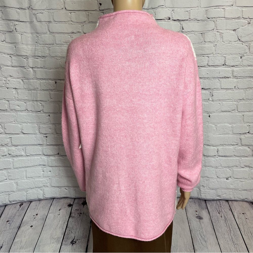 Other NWT New Cupcakes & Cashmere Hearts Pink High Neck Sweater S Size M / US 6-8 / IT 42-44 - 4 Thumbnail