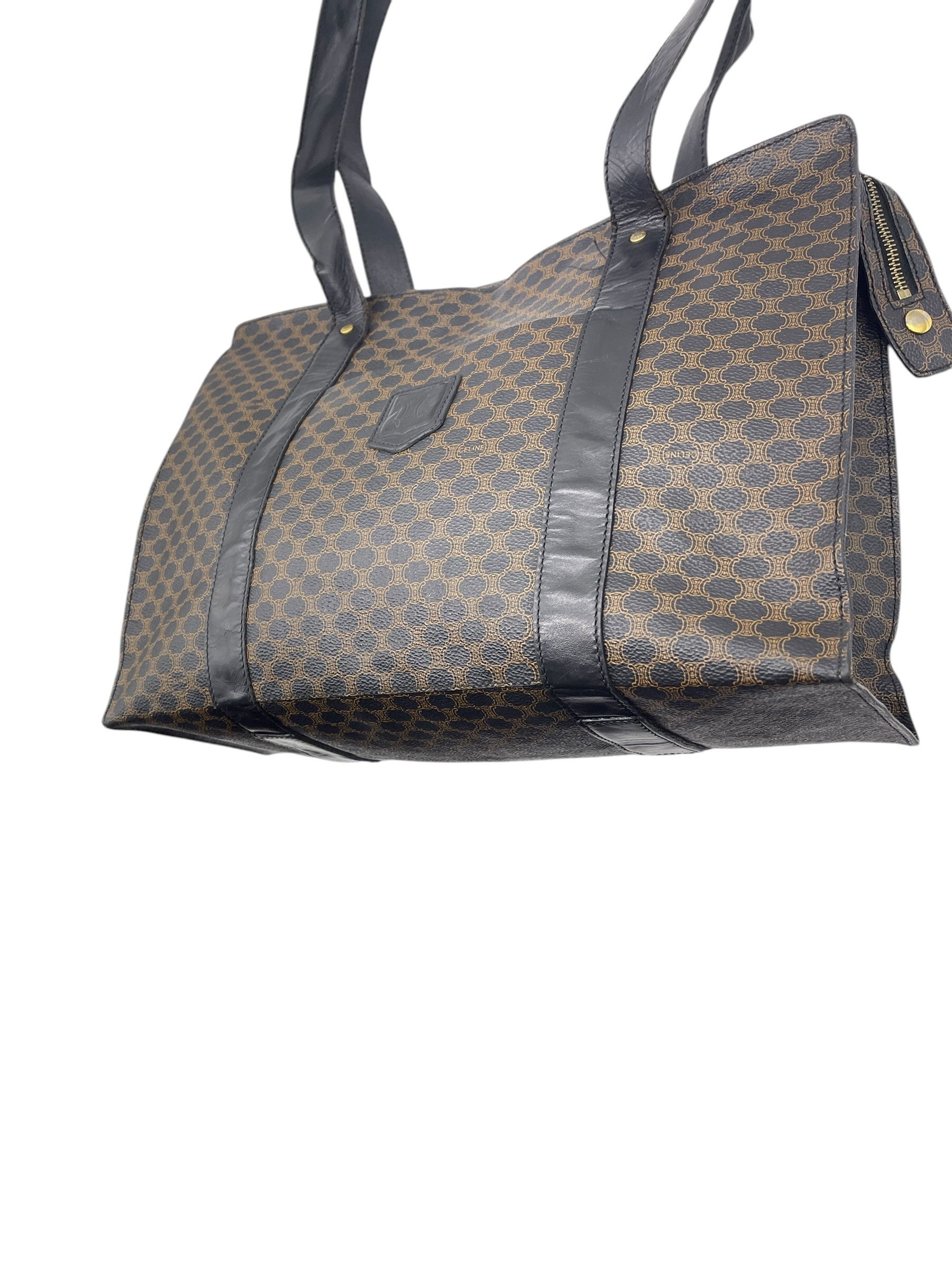 Celine Vintage Celine Macadam Tote Bag Large Monogram Leather Size ONE SIZE - 4 Thumbnail