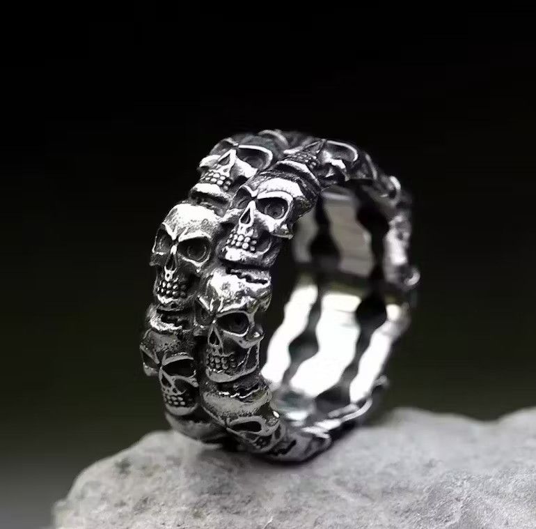 Jewelry × Vintage Unique Skull ring punk Size ONE SIZE - 3 Thumbnail