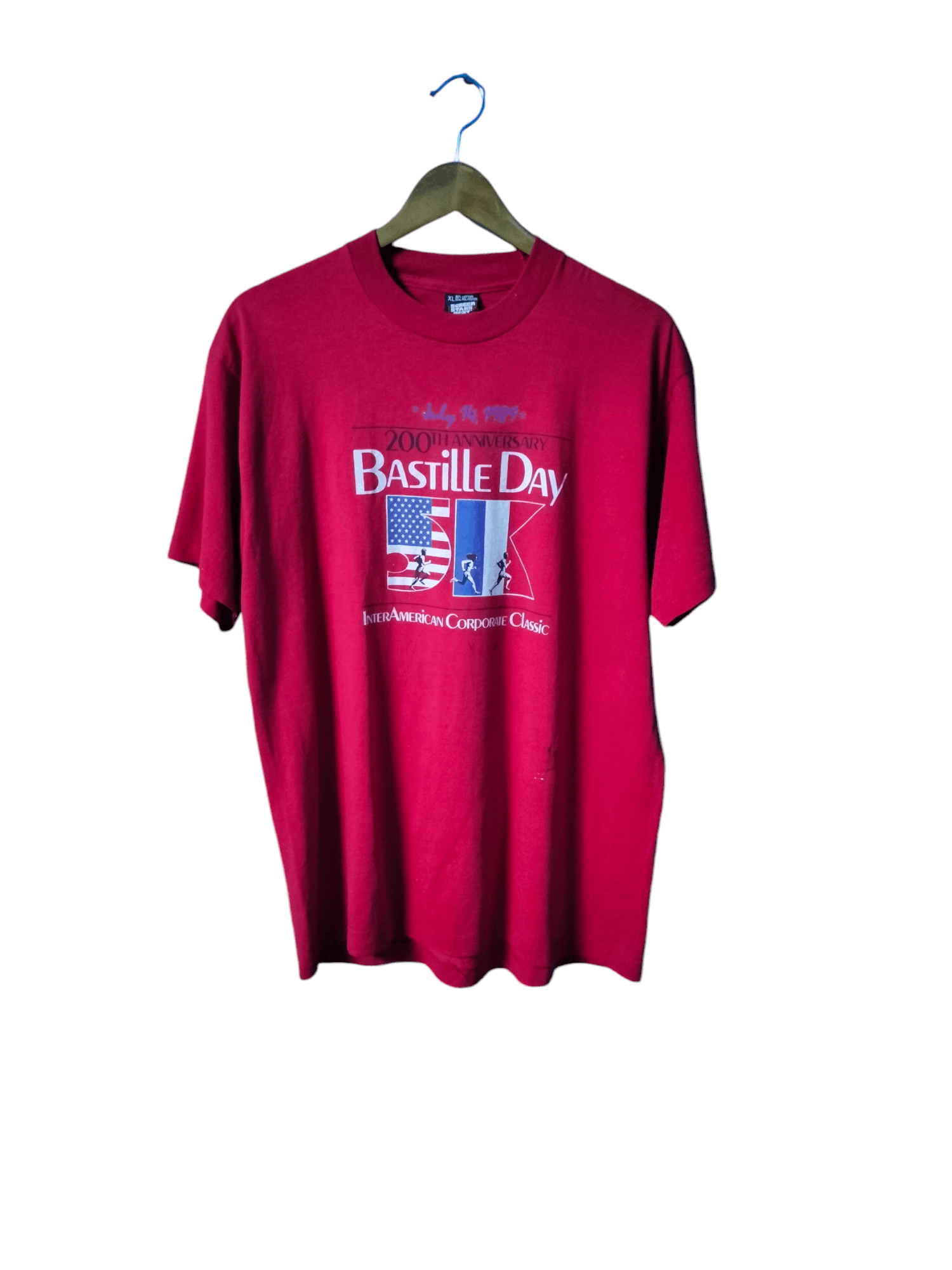Vintage vintage 90s BASTILLE DAY 200th anniversary tshirt Size US XL / EU 56 / 4 - 1 Thumbnail