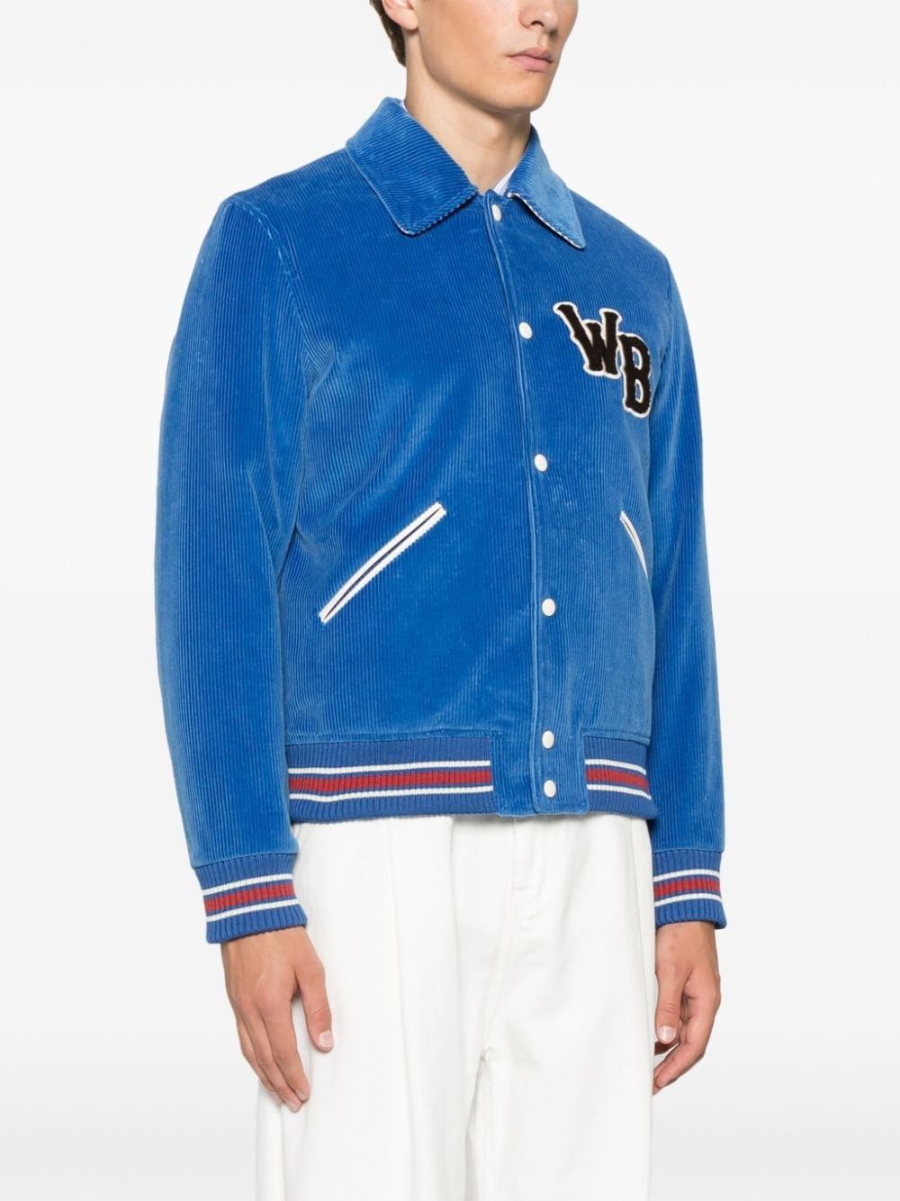 Wales Bonner o1mle0825 Homecoming Varsity Jacket in Blue Size US M / EU 48-50 / 2 - 3 Thumbnail