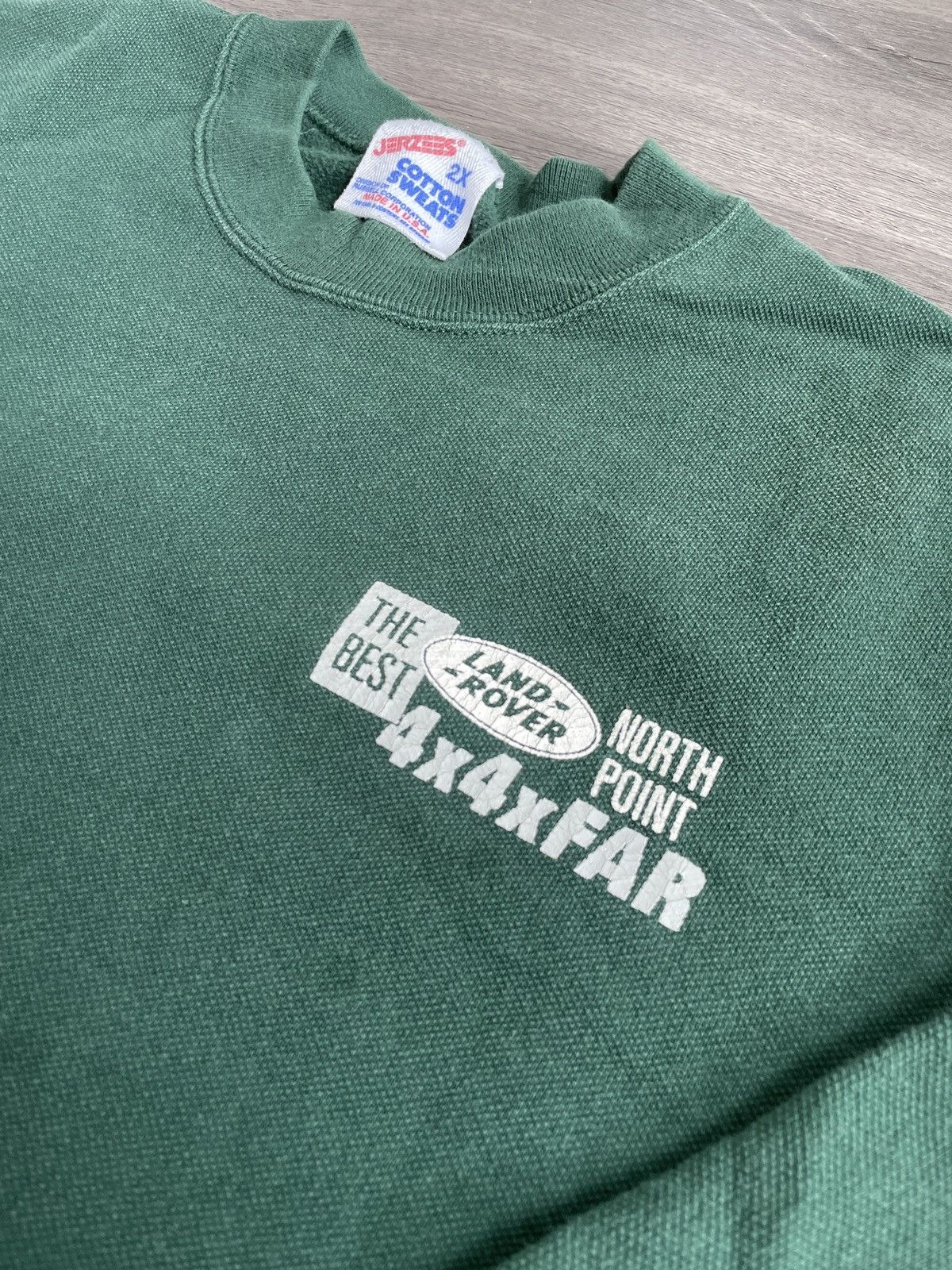 Jerzees × Vintage Vintage Land Rover “4 x 4 x Far Promo” T-shirt (Sz. XXL) Size US XXL / EU 58 / 5 - 2 Thumbnail