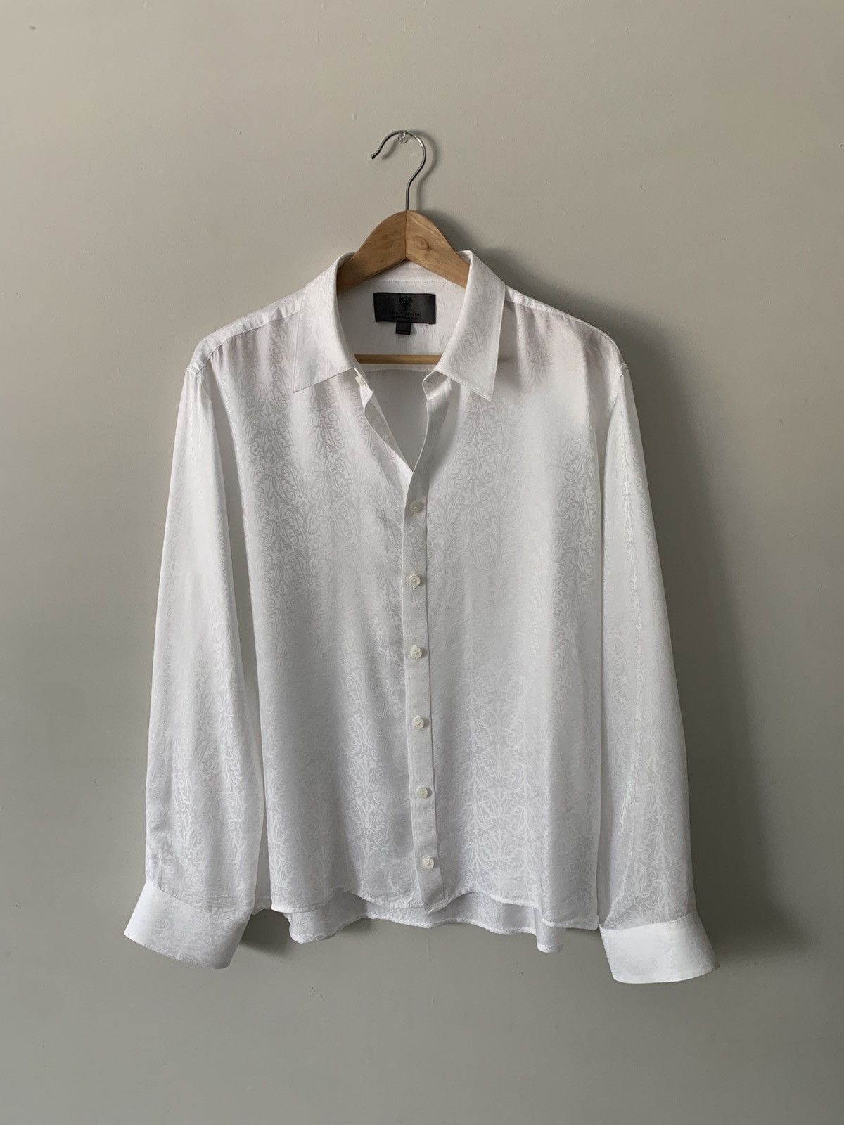 John Varvatos 25th Anniversary Silk Jacquard Shirt Size US M / EU 48-50 / 2 - 1 Thumbnail