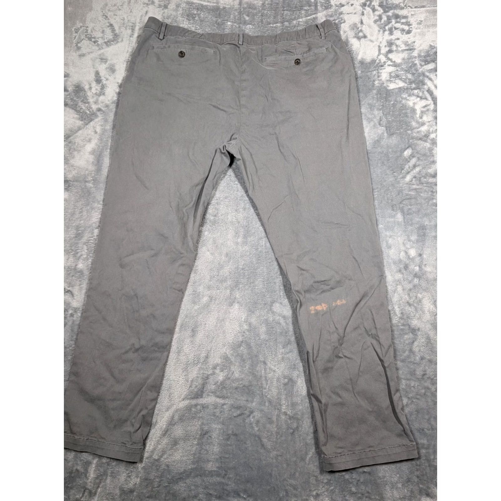Vintage Bearbottom Pants Mens 3XL 32 Gray Stretch Chino Casual Cotton Spandex Front Zip Pockets Button Size US 39 - 7 Thumbnail