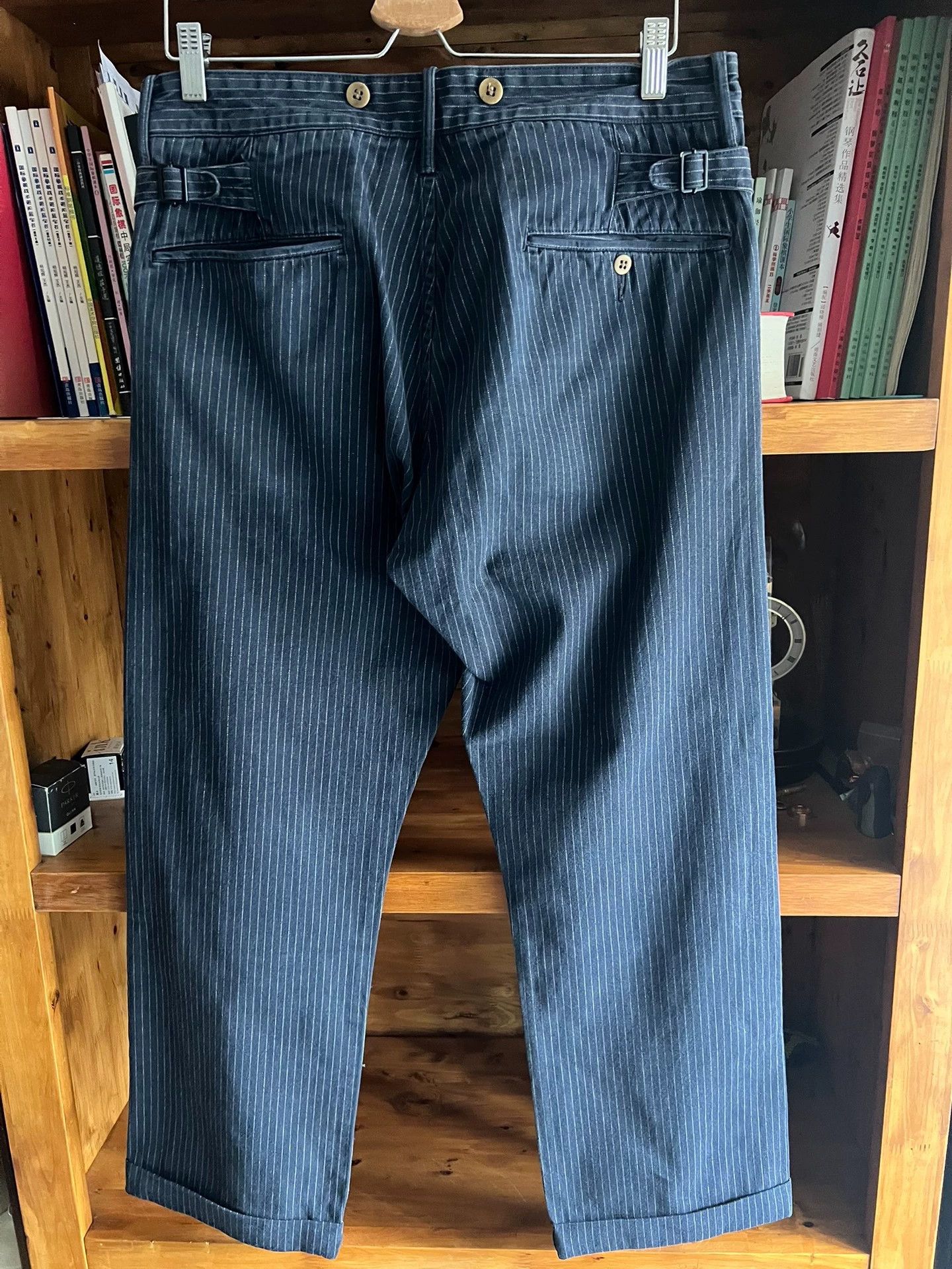 RRL Ralph Lauren RRL Double RL Railroad Stripe Paris & Belt Buckle Cuffed 32 Size US 32 / EU 48 - 7 Thumbnail