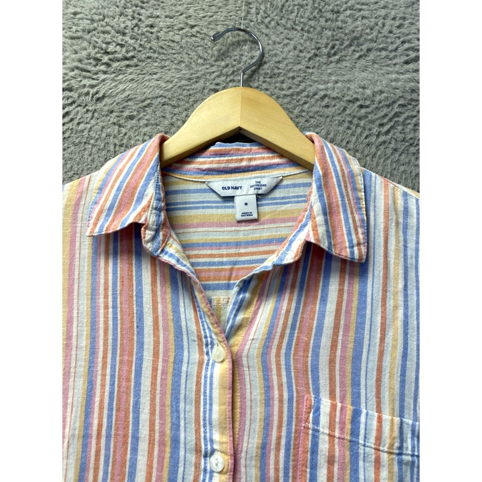 Old Navy Old Navy Button Shirt Women’s M Pink Linen Boyfriend Long Sleeve /0822 Size M / US 6-8 / IT 42-44 - 4 Thumbnail