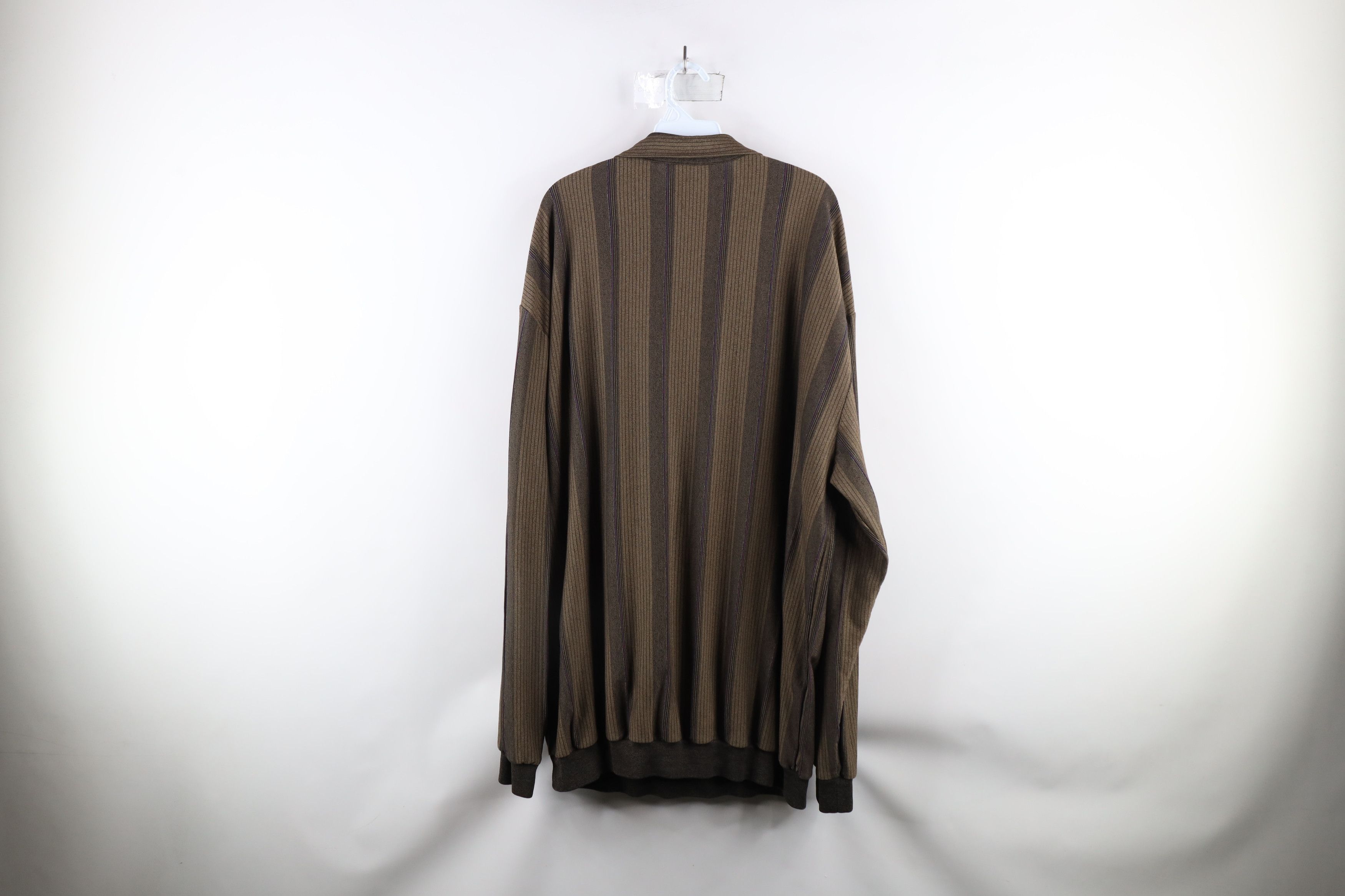 Vintage Vintage 90s Streetwear Striped Collared Pullover Polo Shirt Size US XXL / EU 58 / 5 - 6 Thumbnail