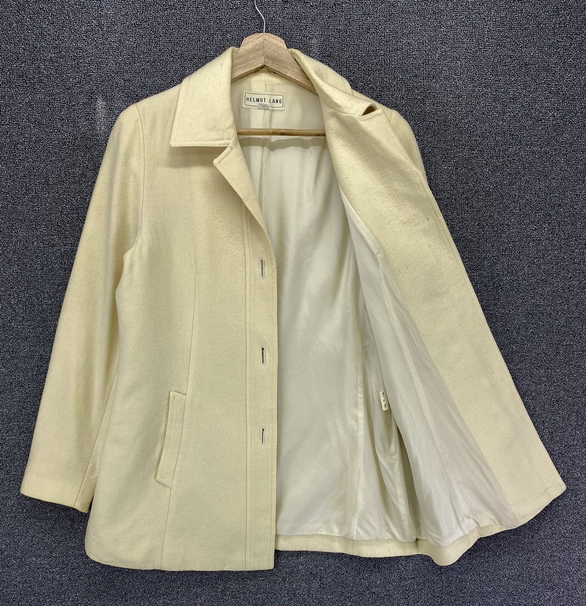Helmut Lang Vintage Helmut Lang Wool Coat Long Jacket Size M / US 6-8 / IT 42-44 - 7 Thumbnail