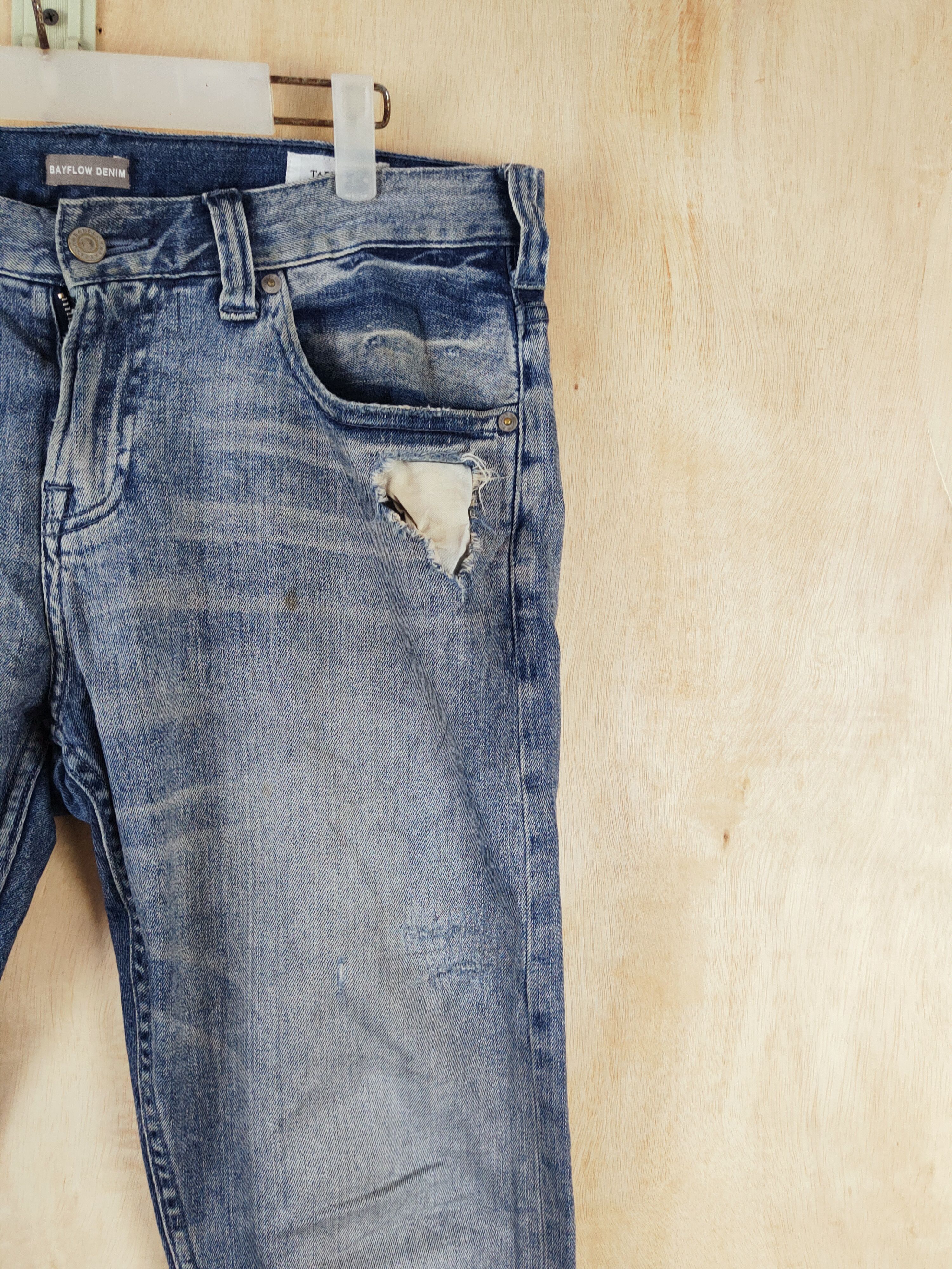 Bayflow Blue Faded Distressed Ripped Jeans #S2652