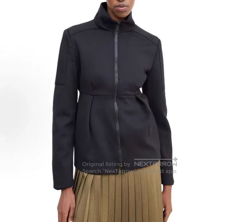 Prada Prada Black stand-up collar zipper long-sleeved slim jacke Size US M / EU 48-50 / 2 - 9 Thumbnail