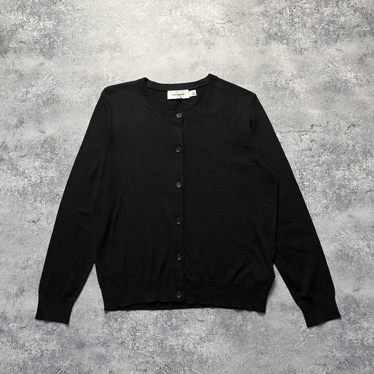 Coach Coach Black Cardigan Sweater Streetwear Luxury Designer Size S / US 4 / IT 40 - 1 Thumbnail