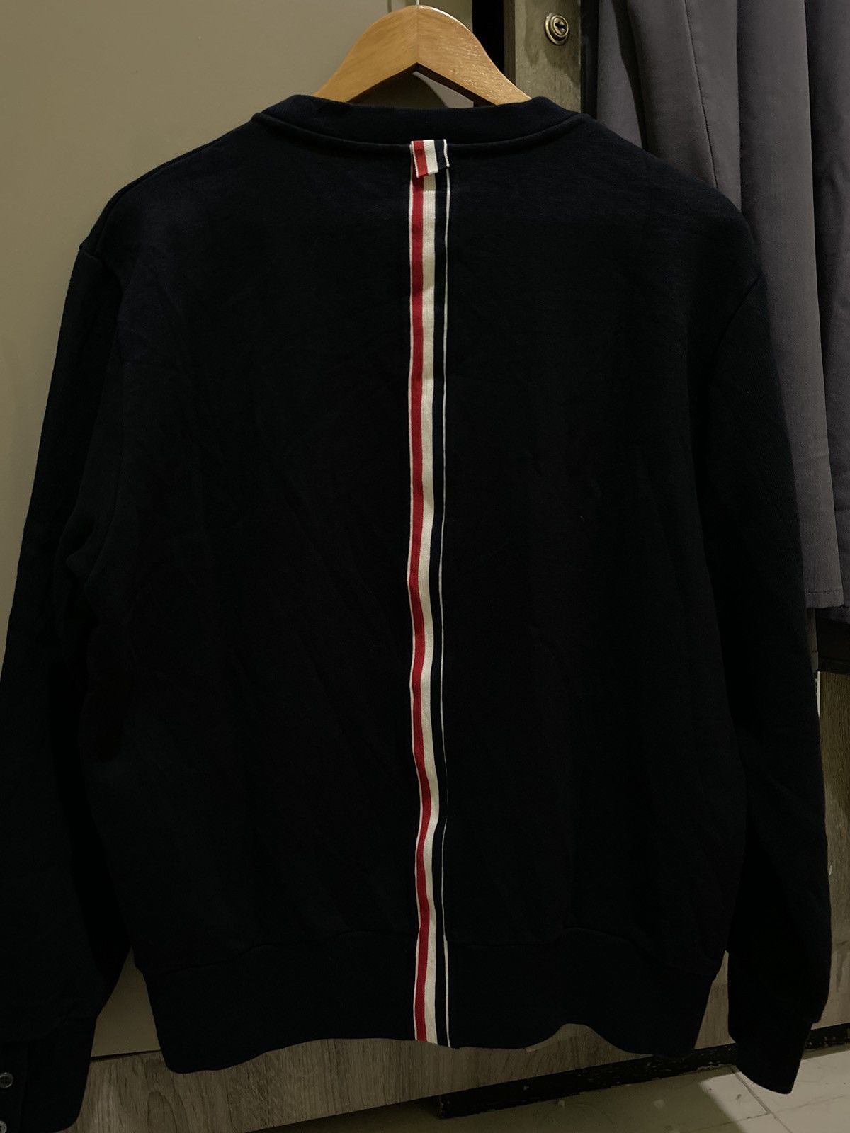Thom Browne Thom browne grosgrain loopback crew sweat Size US L / EU 52-54 / 3 - 10 Thumbnail