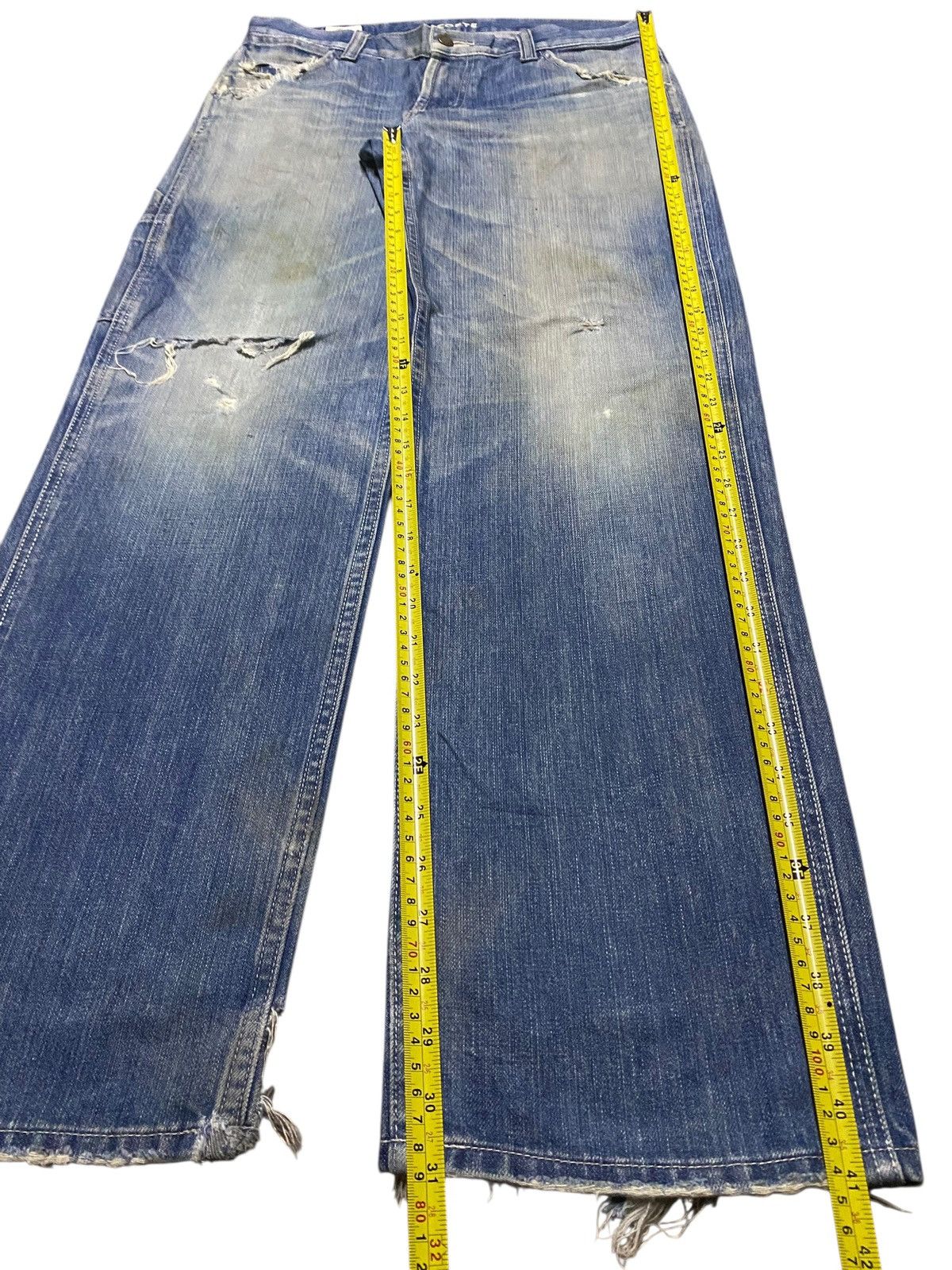 Junya Watanabe × Lacoste Vintage Lacoste Japan Faded Wash Distressed Baggy Jeans Size US 31 - 19 Thumbnail