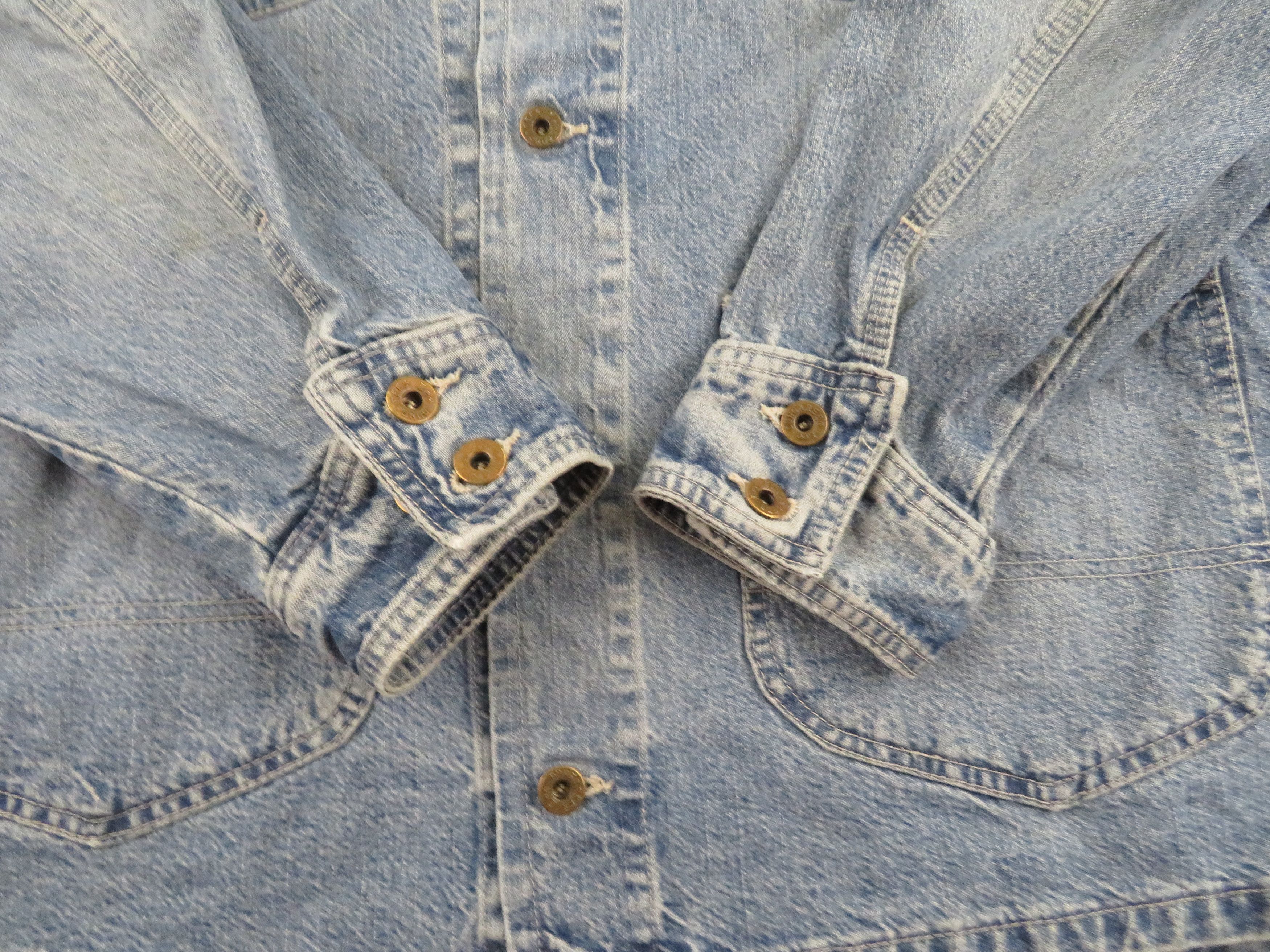 Lee × Vintage Vintage 80s 90s Lee Dungarees Denim Chore Jacket Medium Size US M / EU 48-50 / 2 - 8 Thumbnail