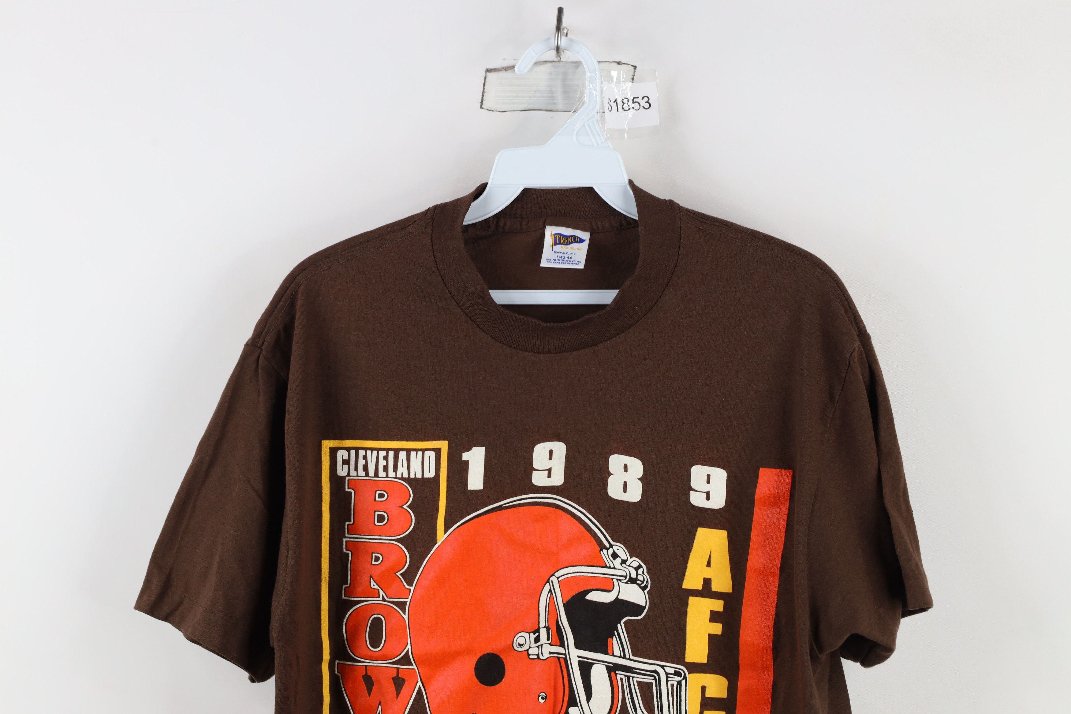 Vintage Vintage 80s Division Champs Cleveland Browns T-Shirt USA Size US L / EU 52-54 / 3 - 2 Thumbnail