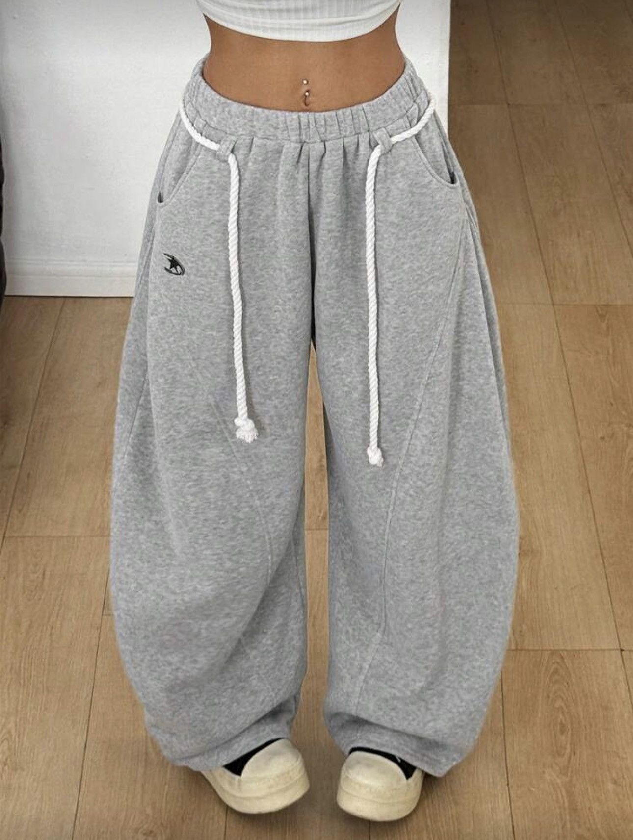 Shein Grey sweats Size US 33 - 1 Thumbnail