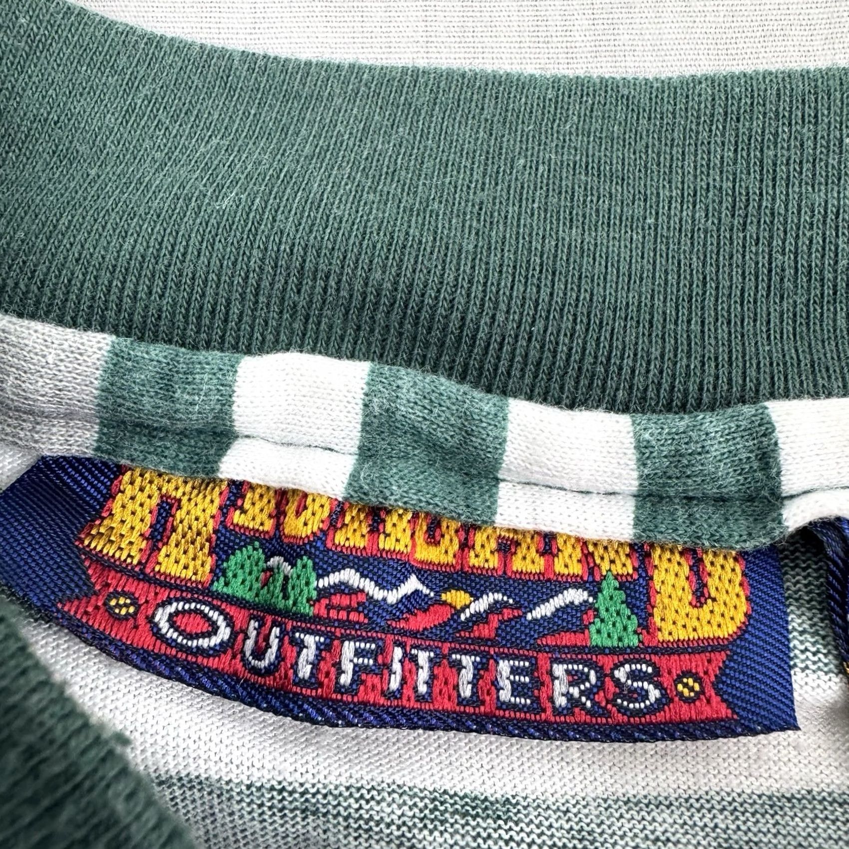 Vintage VINTAGE Highland Outfitters Henley Long Sleeve Shirt Adult L Striped Green 90s Outdoor Mens Size US L / EU 52-54 / 3 - 3 Thumbnail