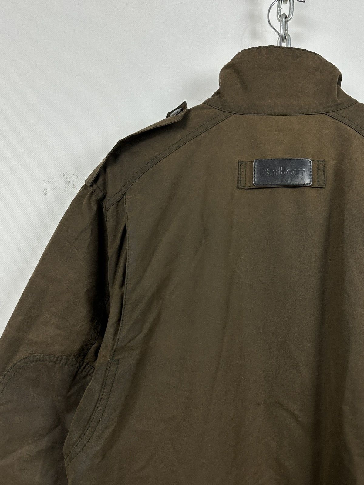 Barbour Barbour Trooper Olive Green Waxed Coat Jacket Size US M / EU 48-50 / 2 - 17 Thumbnail