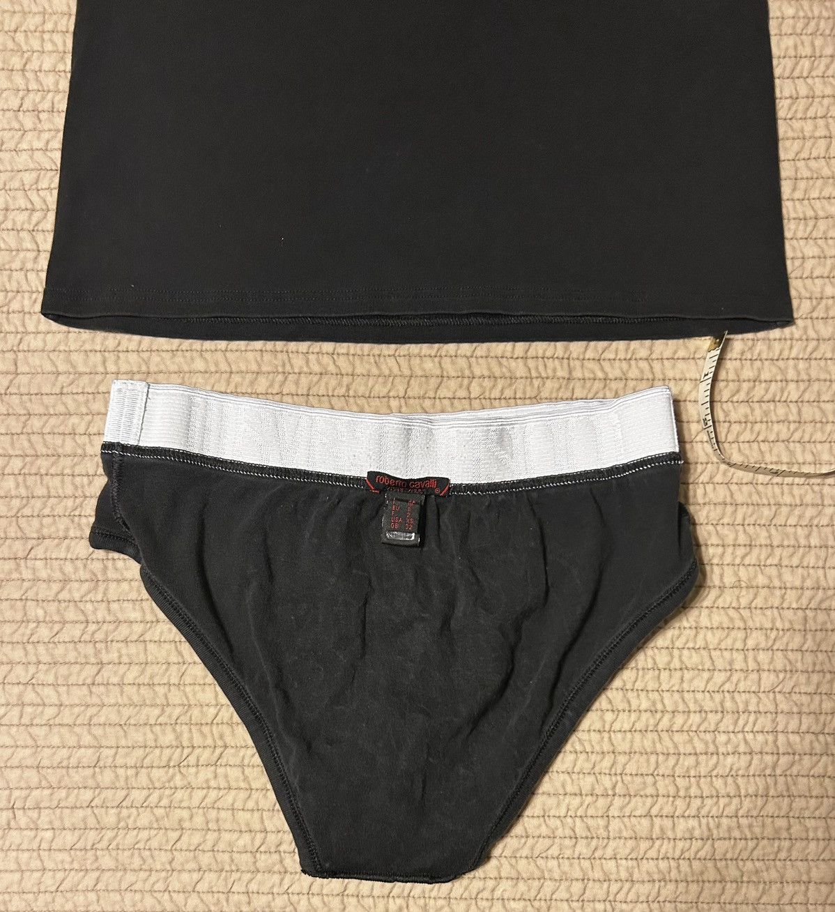 Roberto Cavalli Vintage 2004 Stretch Cotton Metallic Graphic Sport Brief Size 28 - 5 Thumbnail