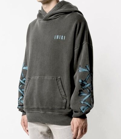 Amiri blue bones discount hoodie