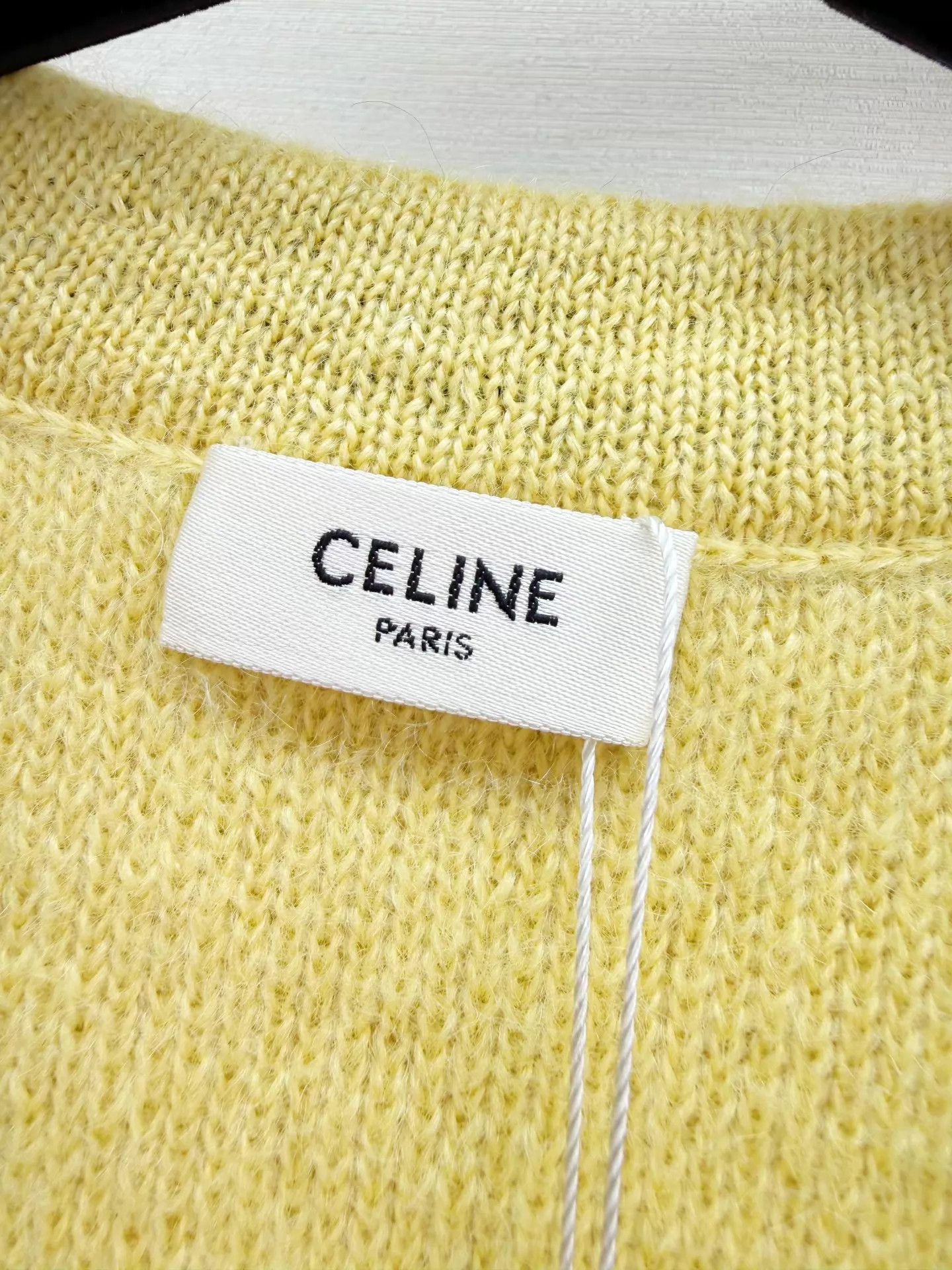 Celine Celine Chicken Yellow Mohair Jacket Size L Size L / US 10 / IT 46 - 2 Thumbnail