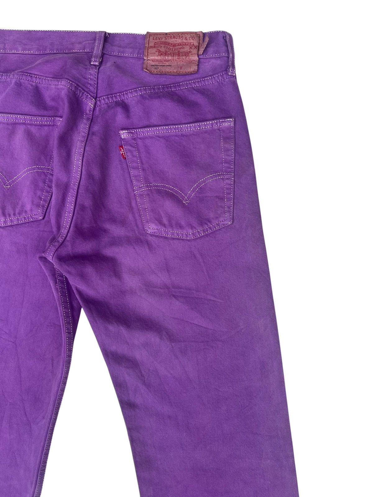 Levi's Vintage 90s Levi’s 501 Fade Dirty Mud Denim Purple Jeans Size US 29 - 16 Thumbnail