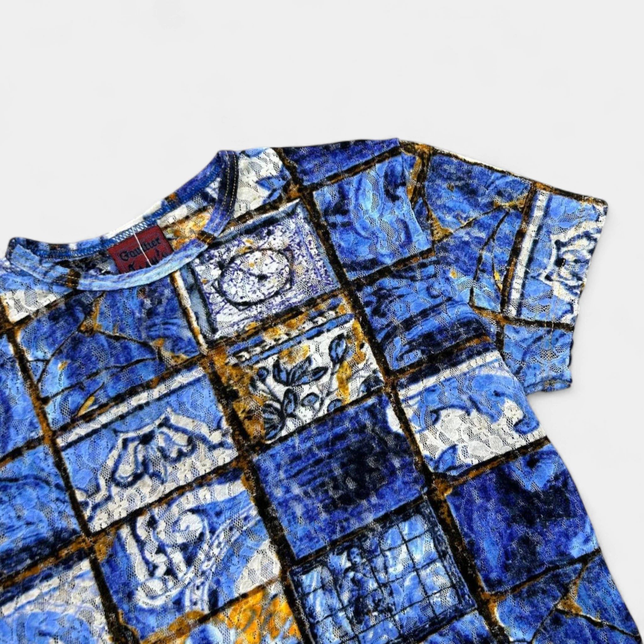 Jean Paul Gaultier Jean Paul Gaultier 90's Floral Mesh T-Shirt Size S / US 4 / IT 40 - 2 Thumbnail